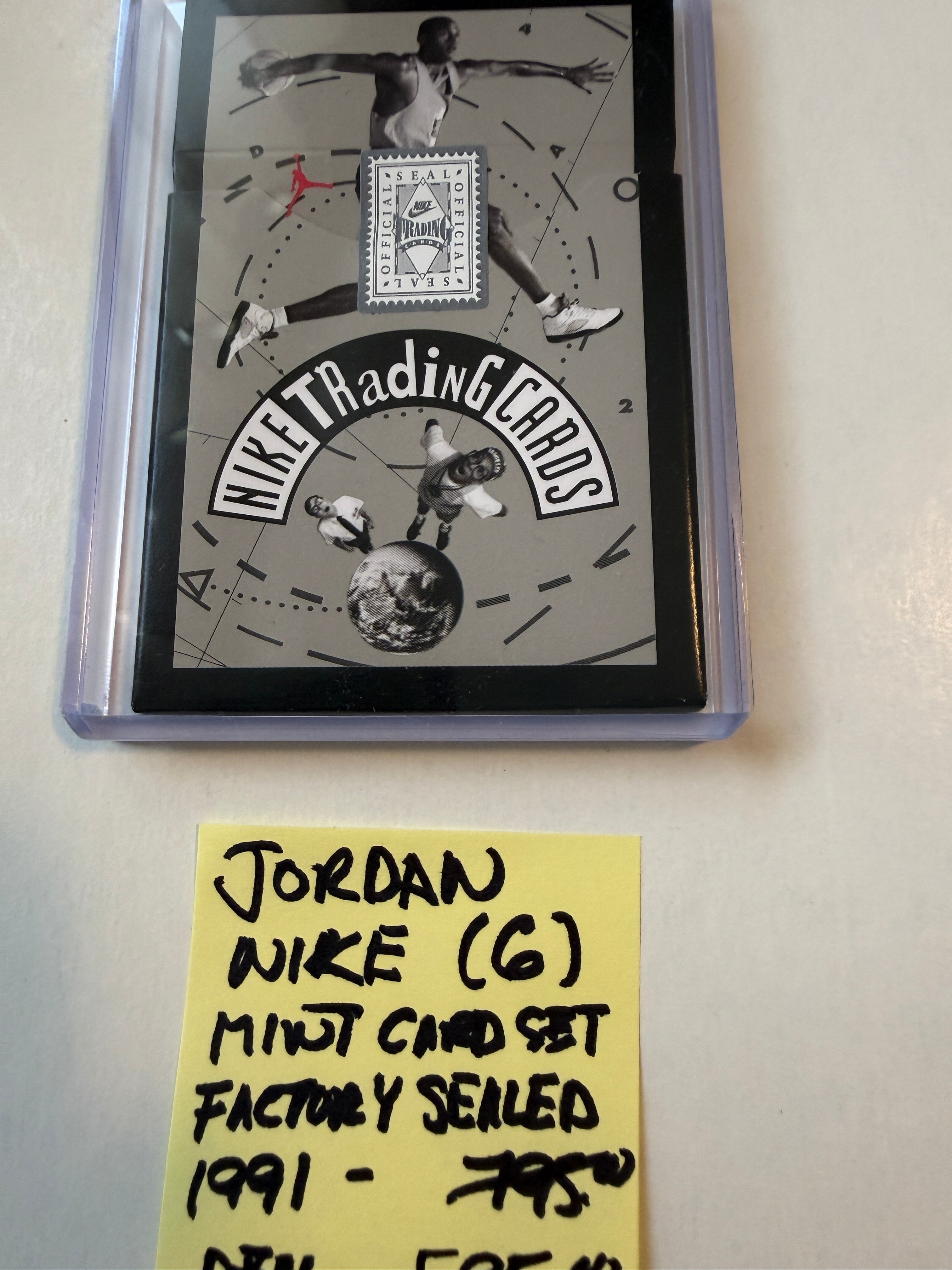Nike Michael Jordan rare limited issued 6 cards set factory sealed 1991