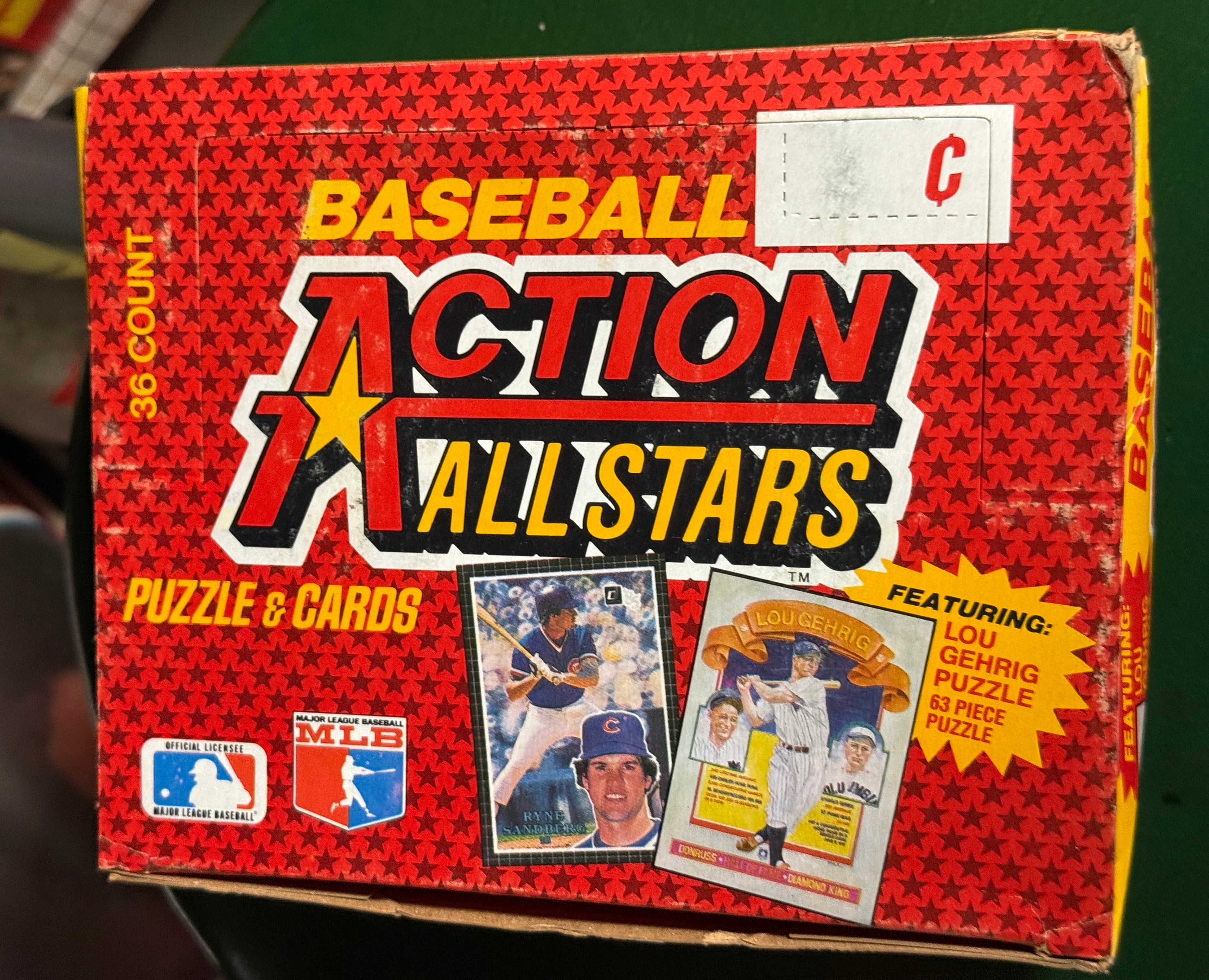 Baseball action, All-Star photo cards, 36 packs Box 1985