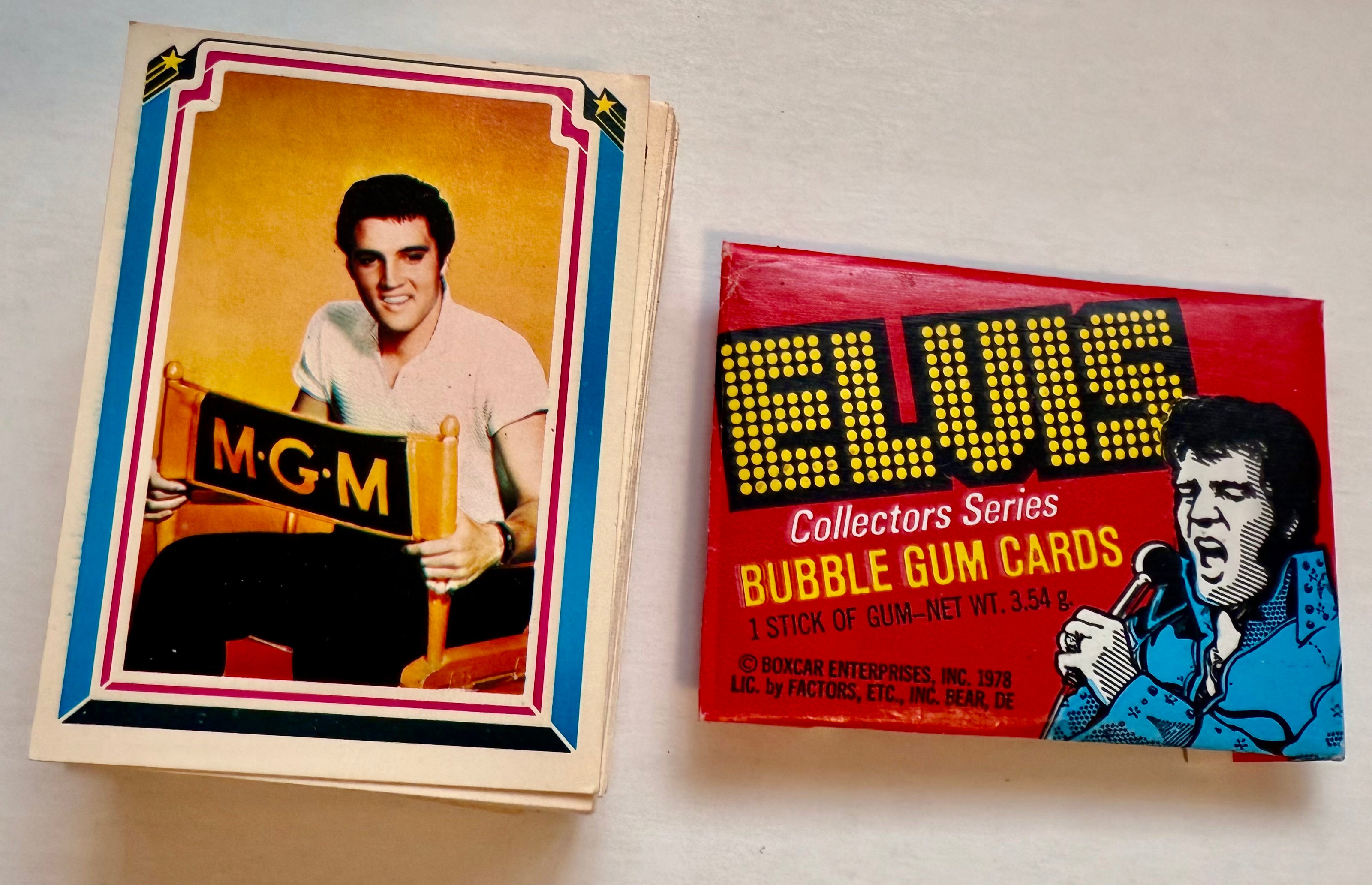 Elvis vintage cards set with wrapper 1978