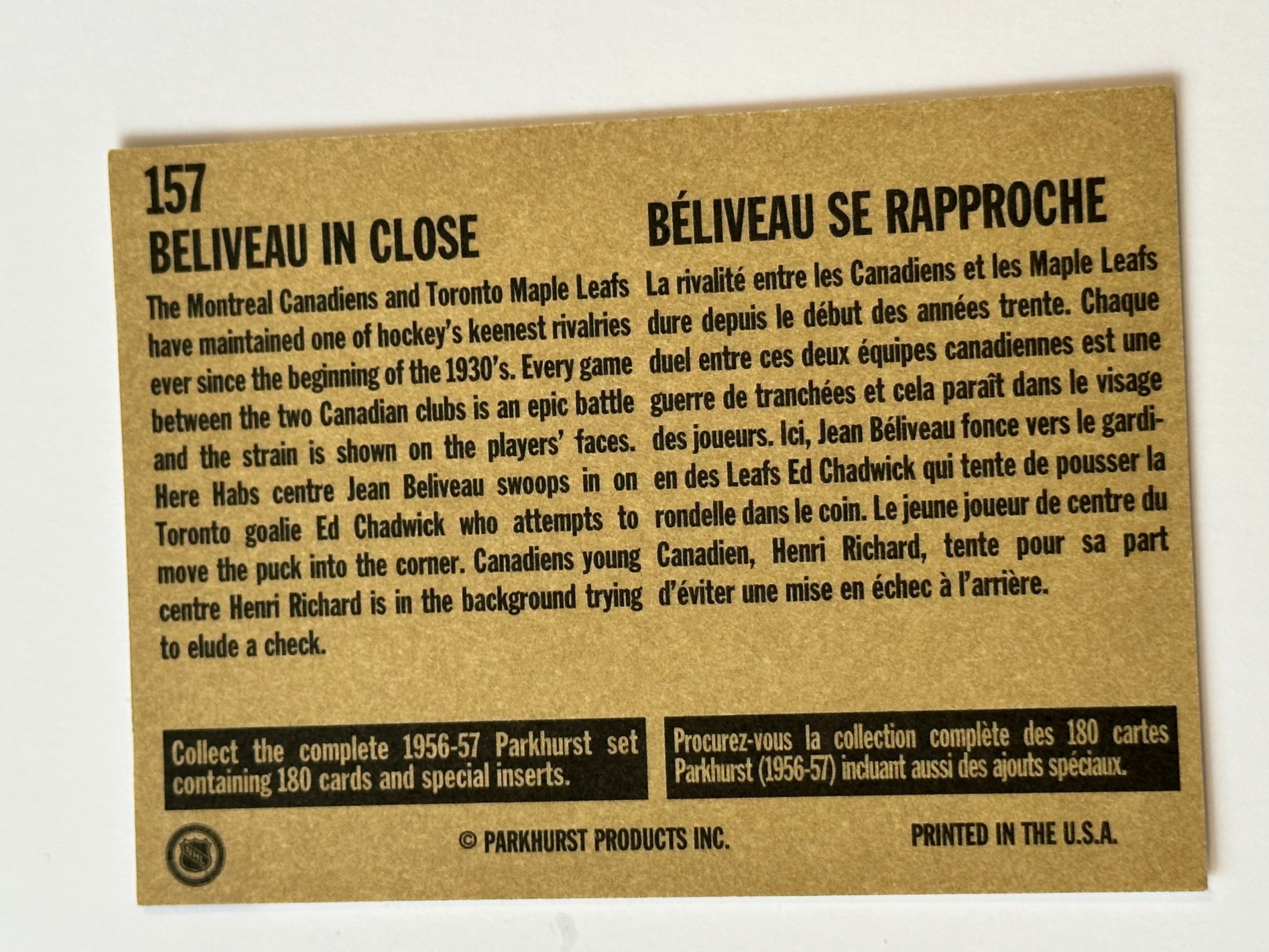 Jean Beliveau and Ed Chadwick rare double autographed hockey card with COA