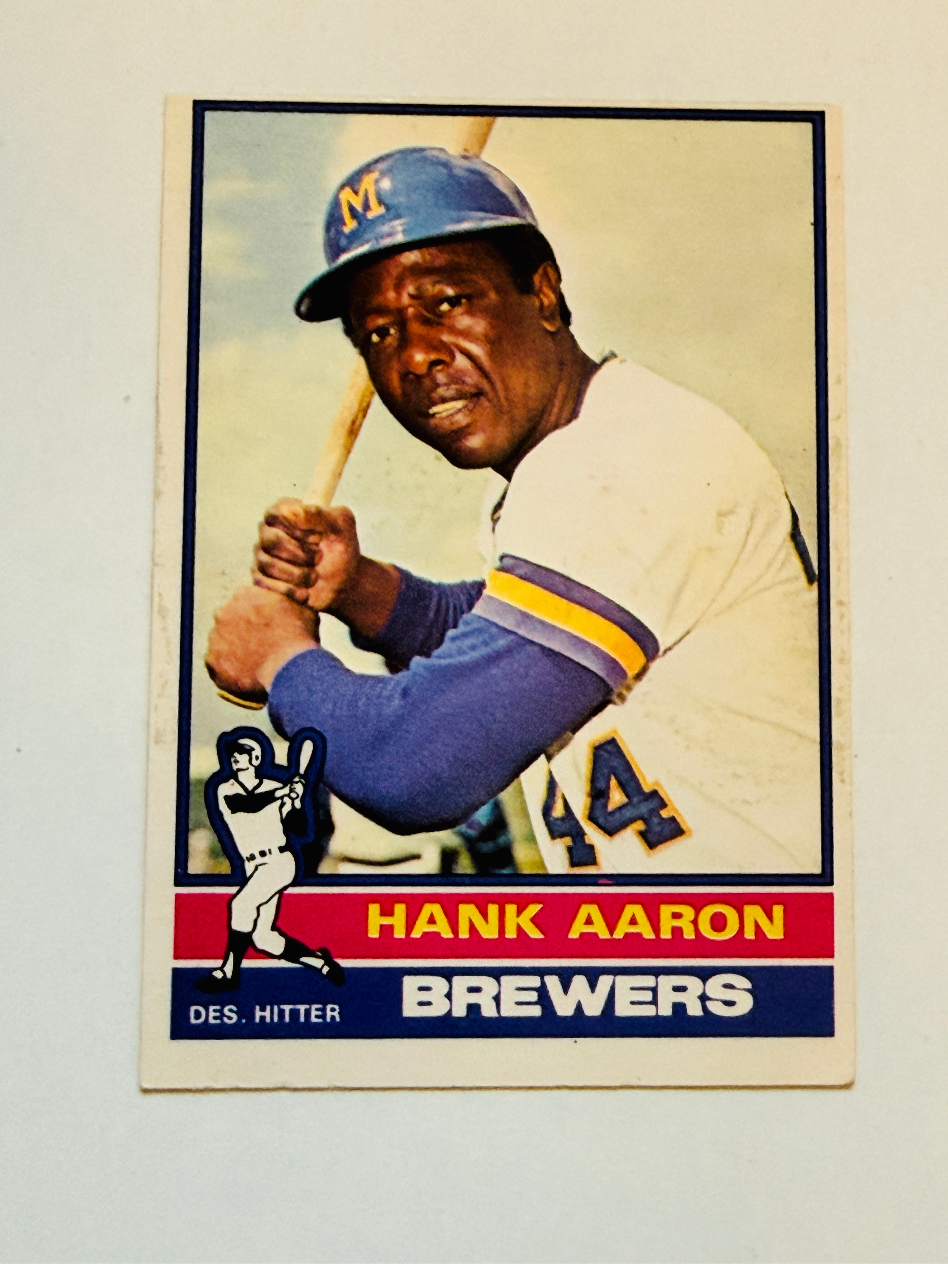 Hank Aaron Opc Canadian rare version baseball cards 1976