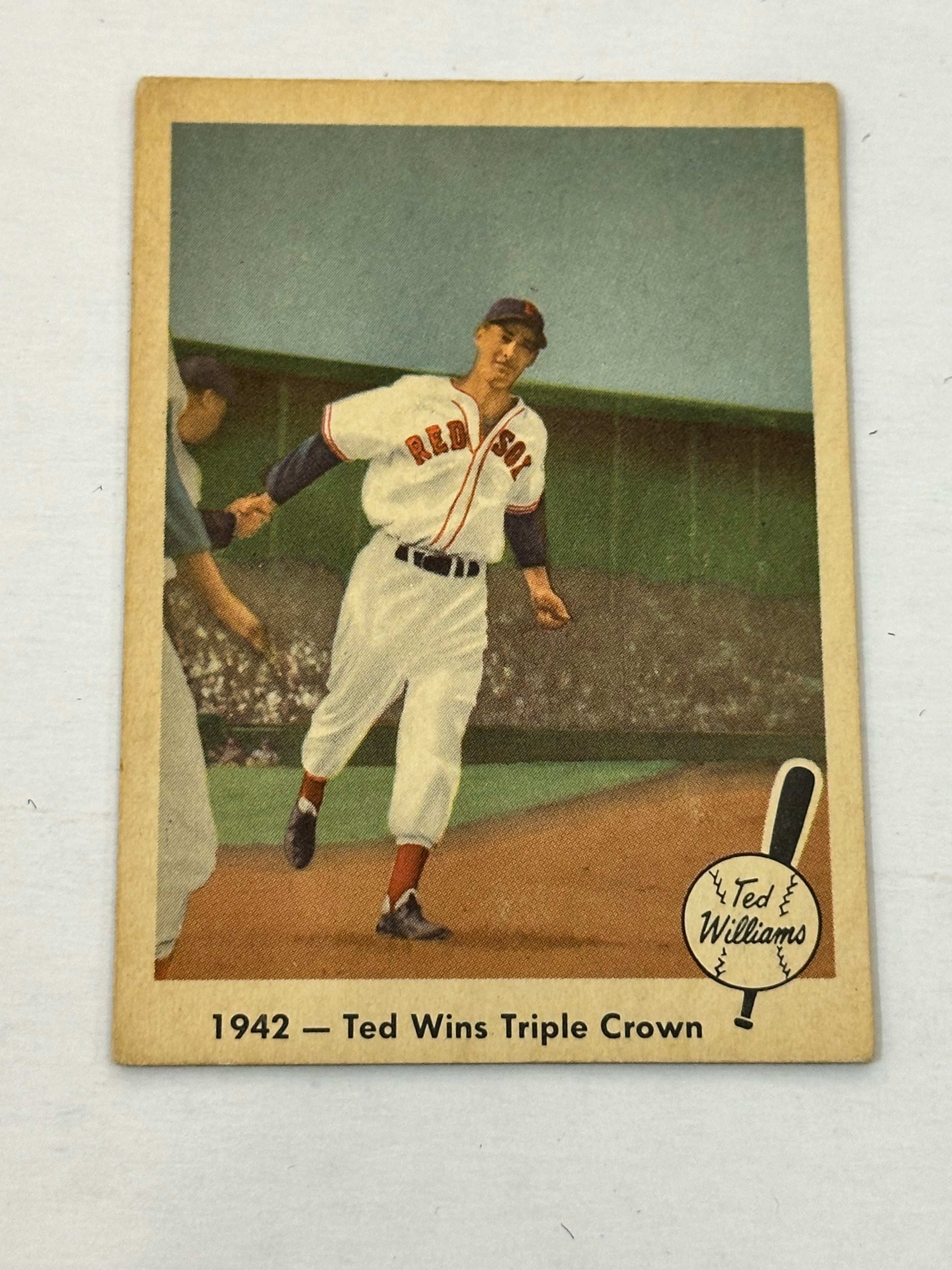 rare vintage baseball cards Ted Williams Triple Crown rare vintage baseball card 1959