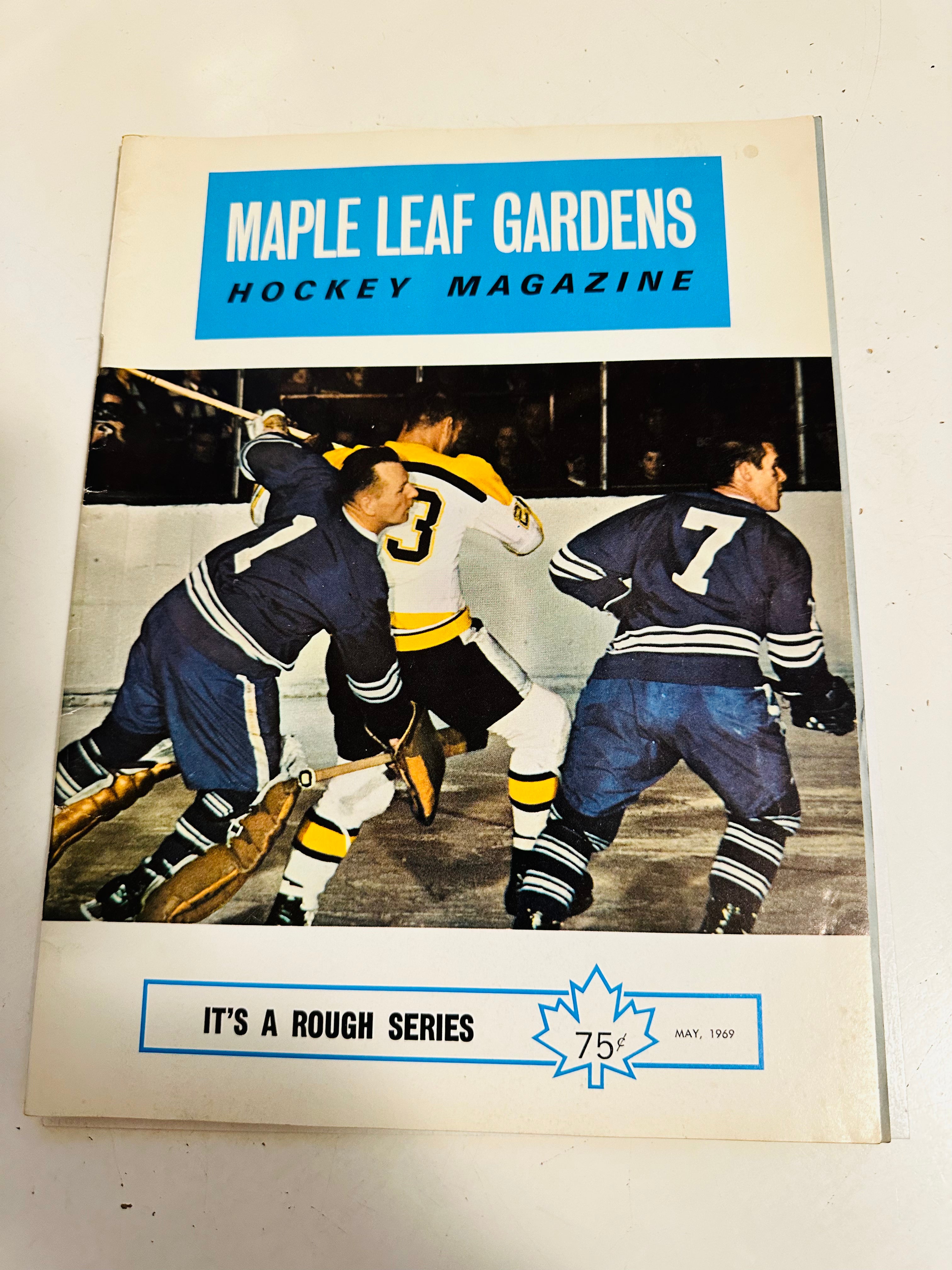 Maple Leafs Gardens vintage hockey game program 1968/69