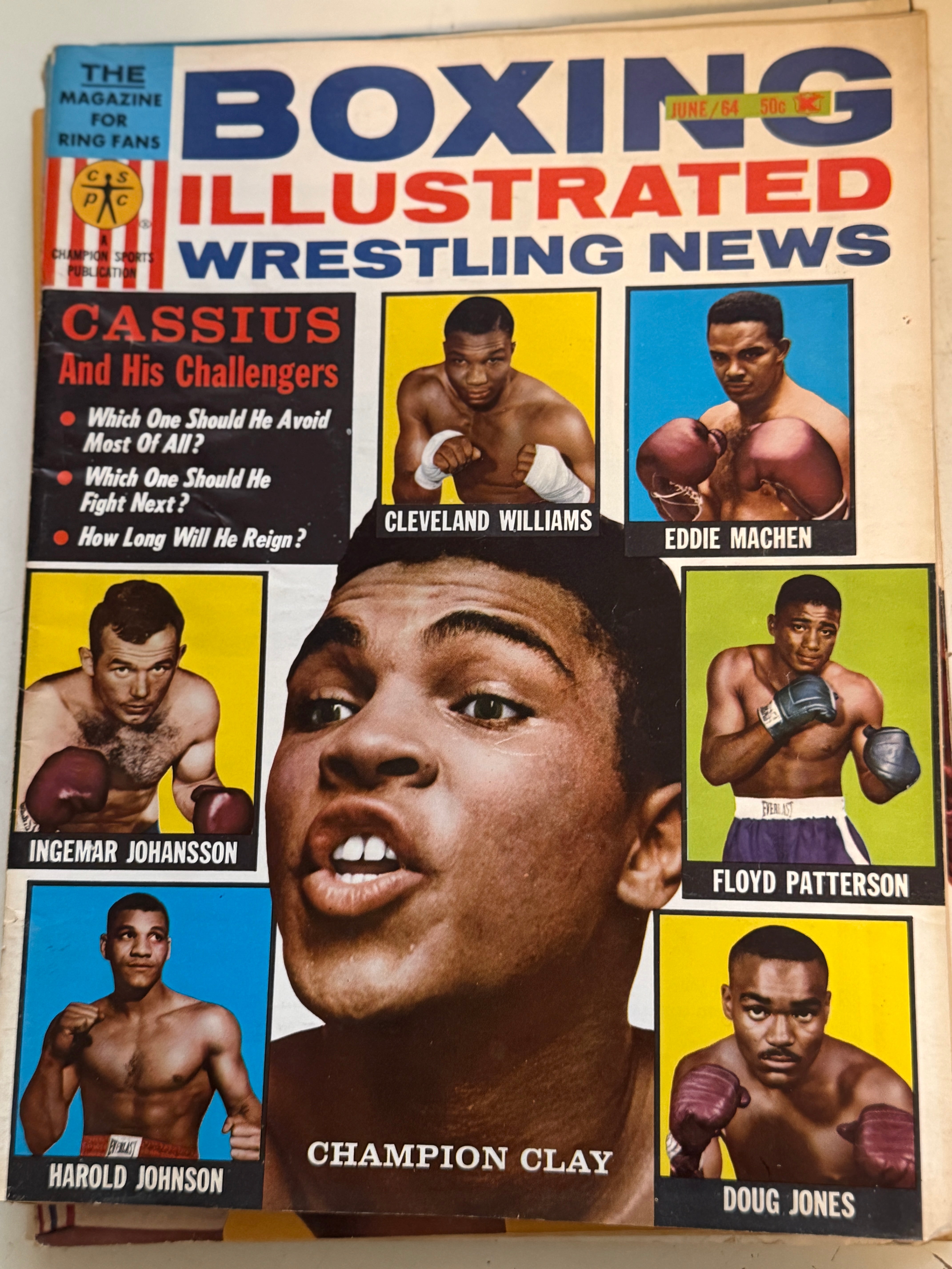 Boxing illustrated magazine with Muhammad Ali, June 1964