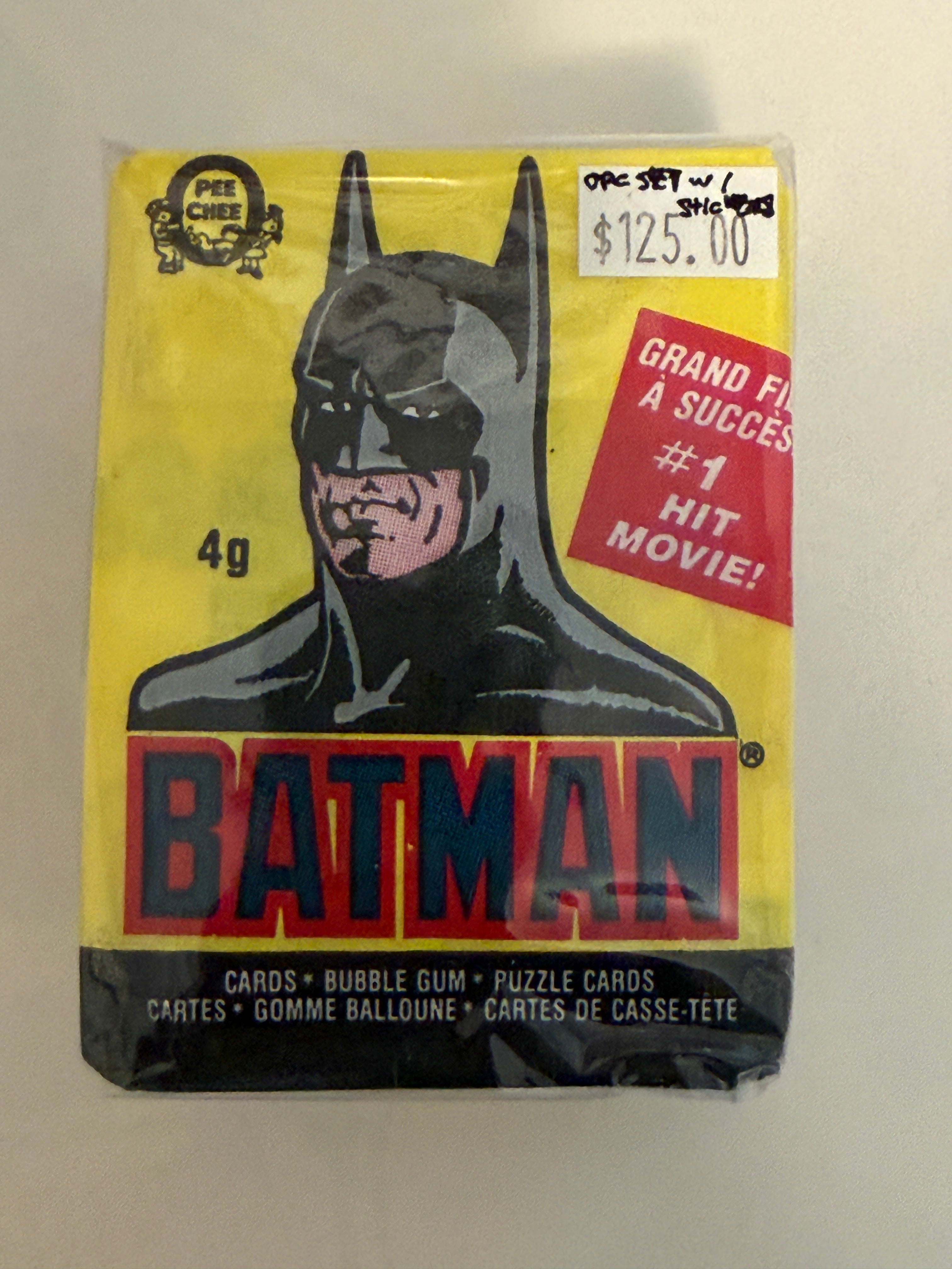 Batman movie series 1 rare Opc Canadian version cards and stickers 1989