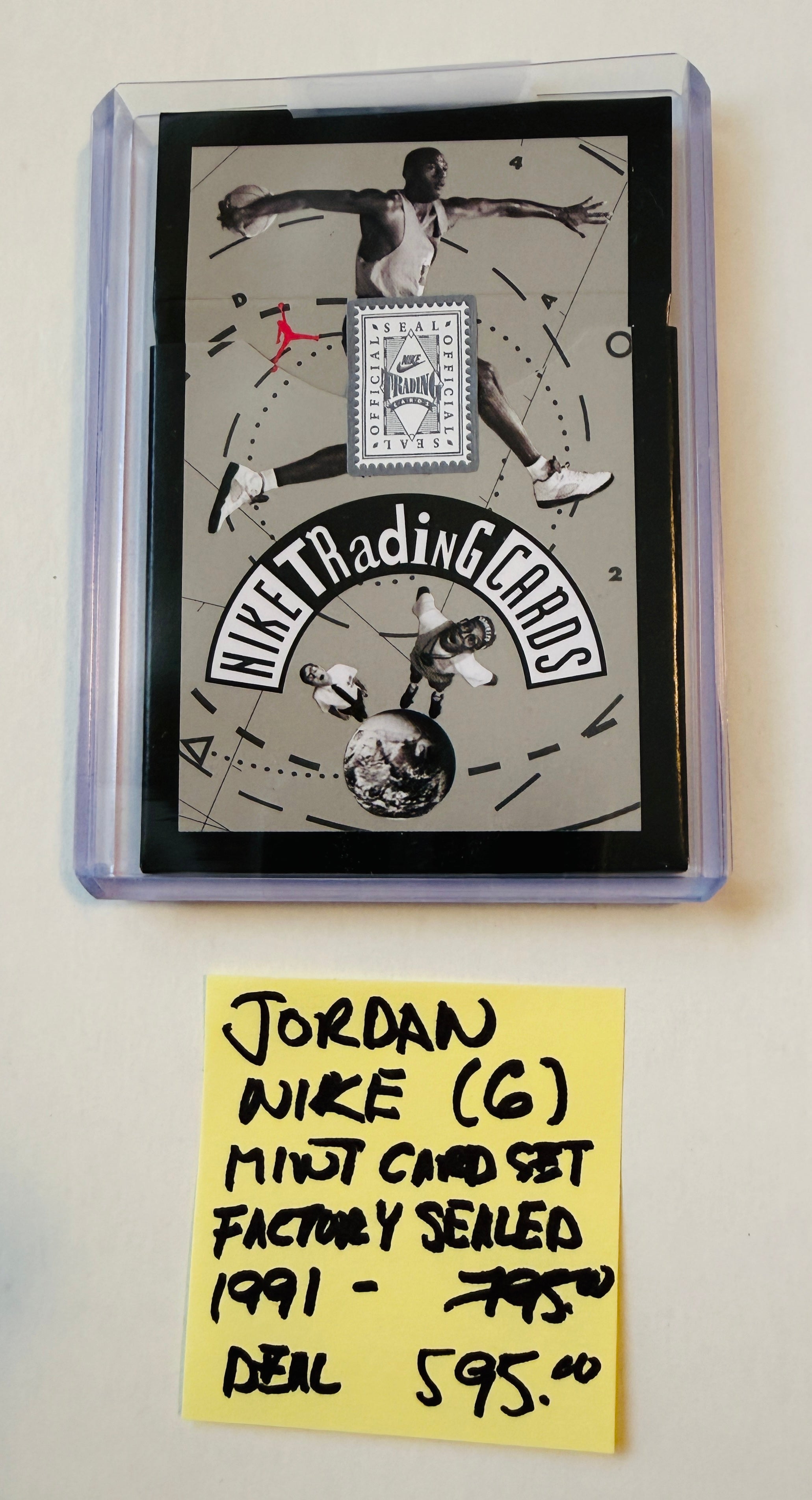 Nike Michael Jordan rare limited issued 6 cards set factory sealed 1991