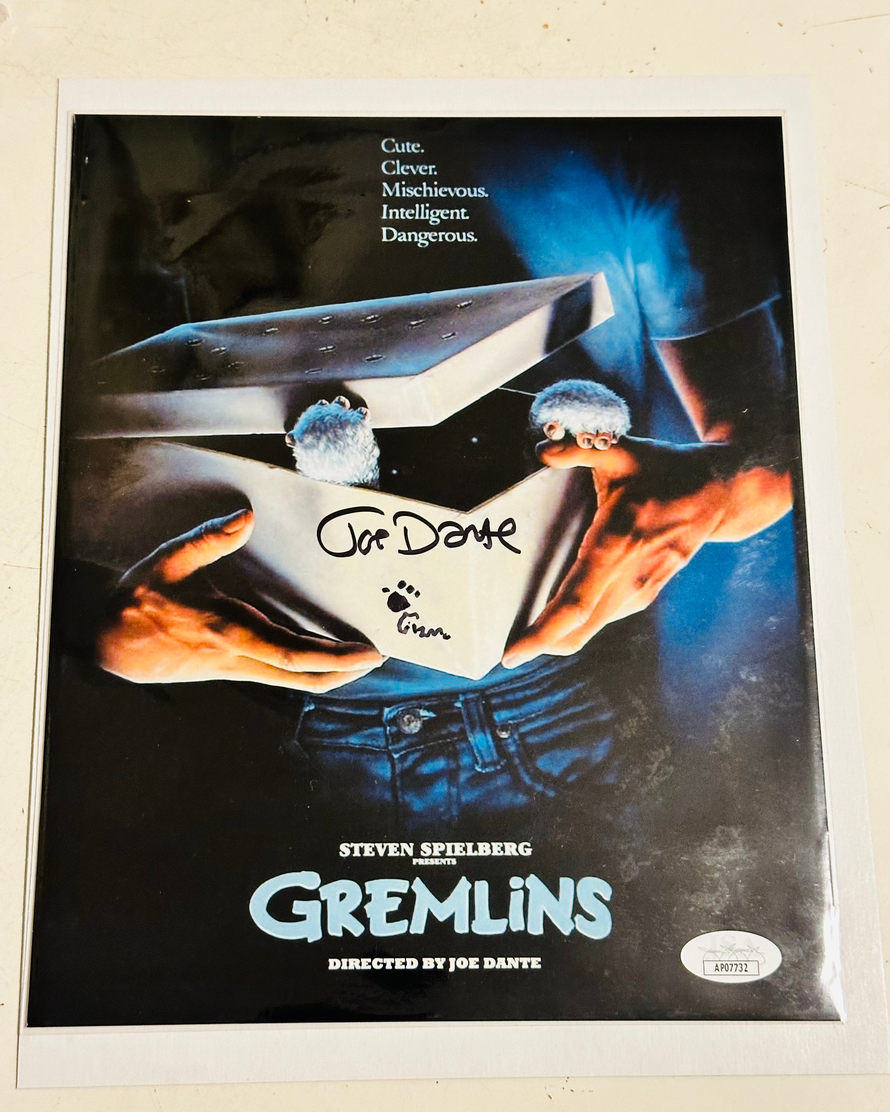Gremlins movie Joe Dante rare autograph 8x10 photo certified by JSA