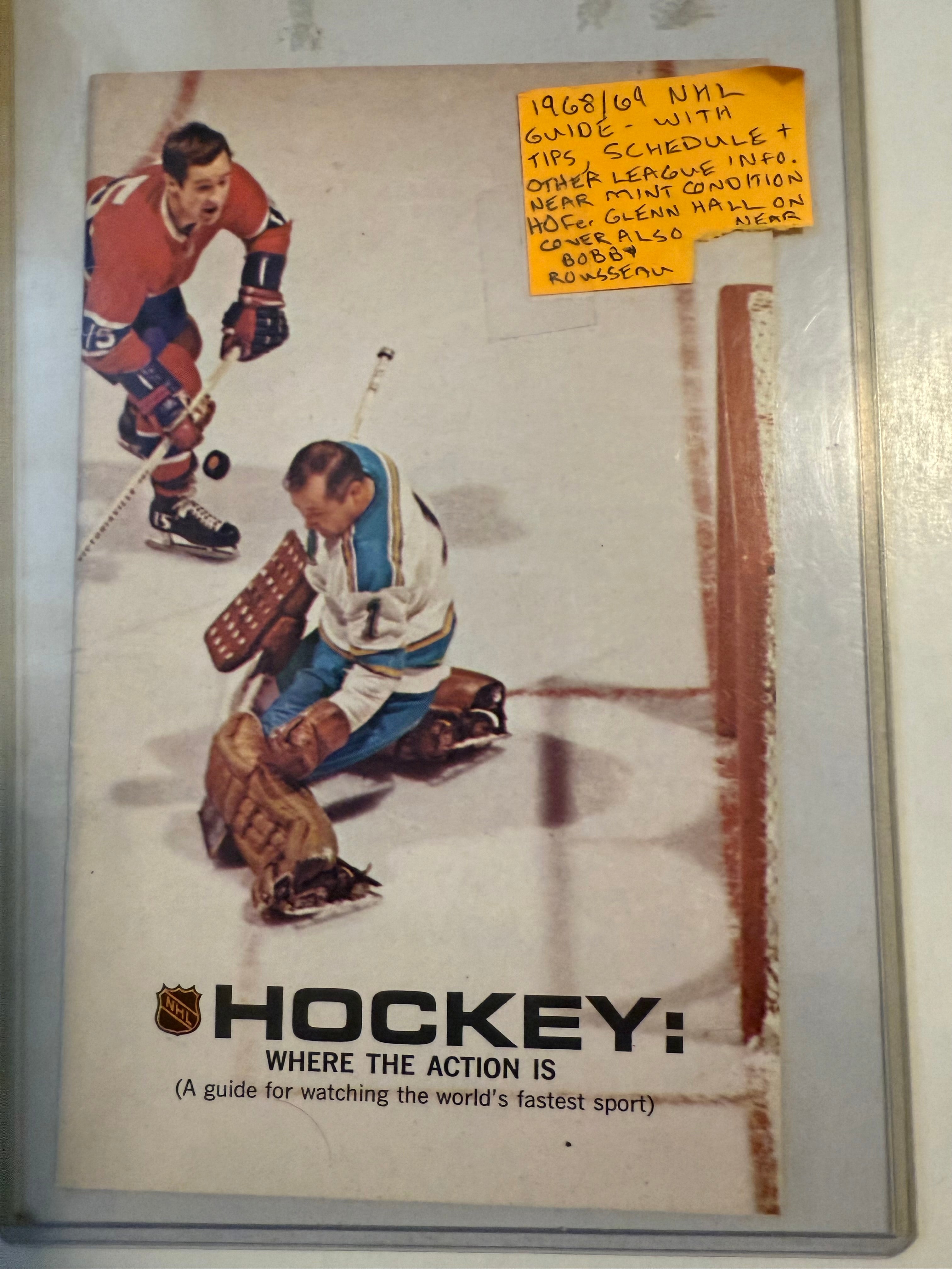 1968-69 NHL vintage hockey guide and schedule.