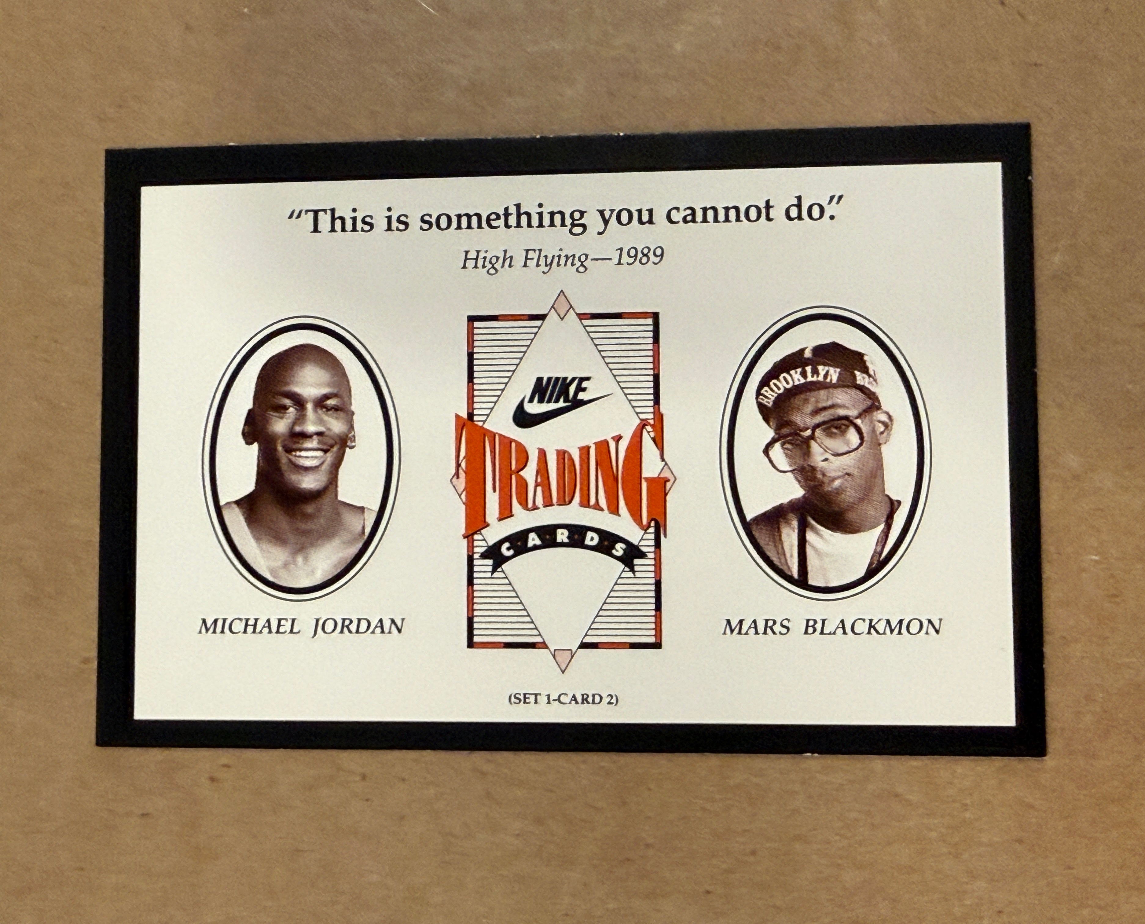 Michael Jordan Nike, rare high flying basketball card 1991