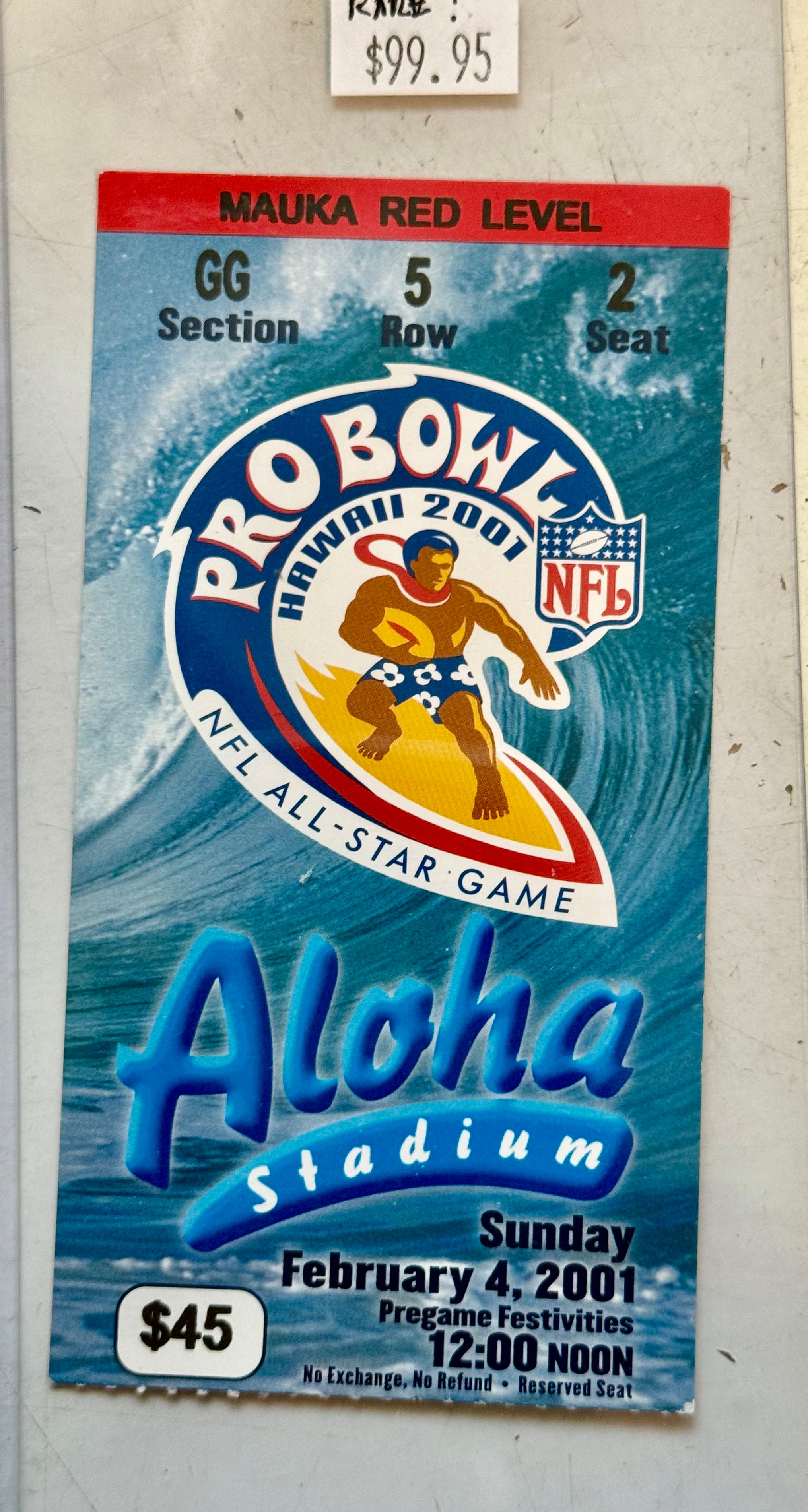 Pro bowl football Hawaii 2001 game ticket
