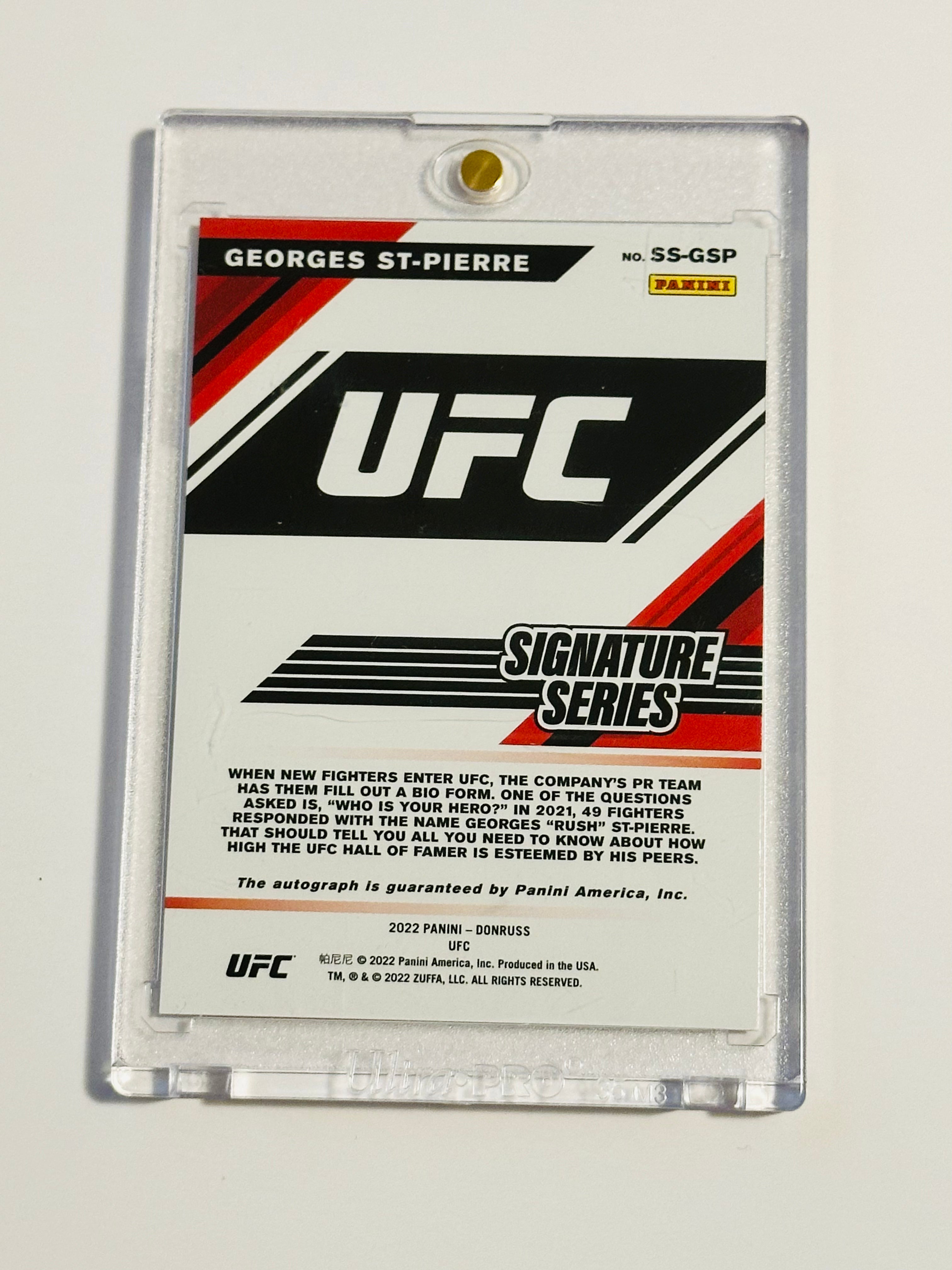 UFC legend George St.Pierre autographed insert card