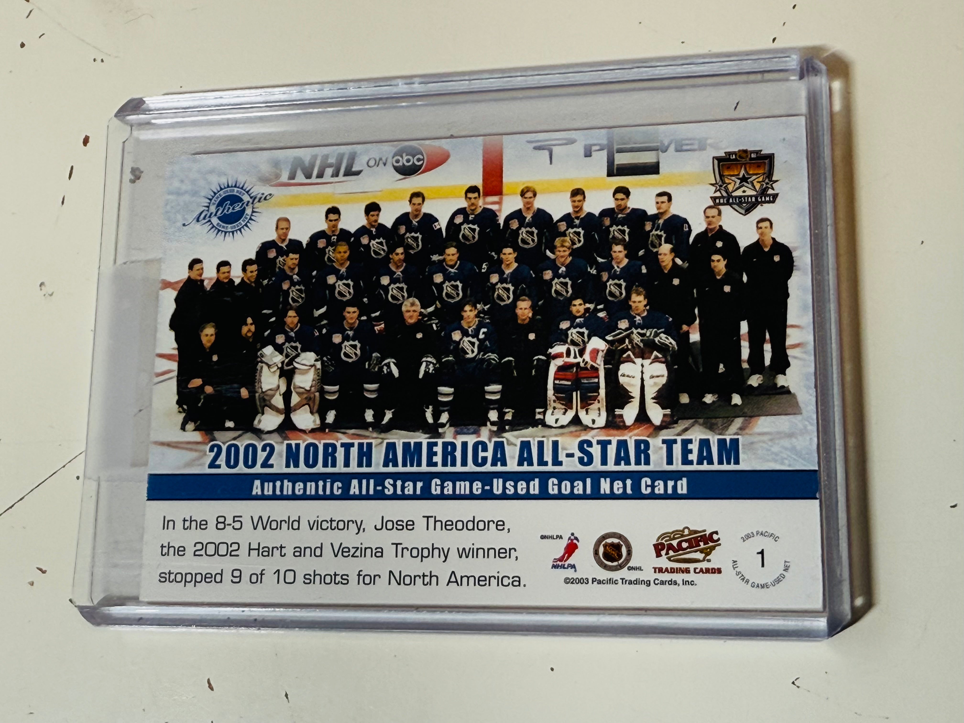 Goal net rare pacific hockey numbered insert card