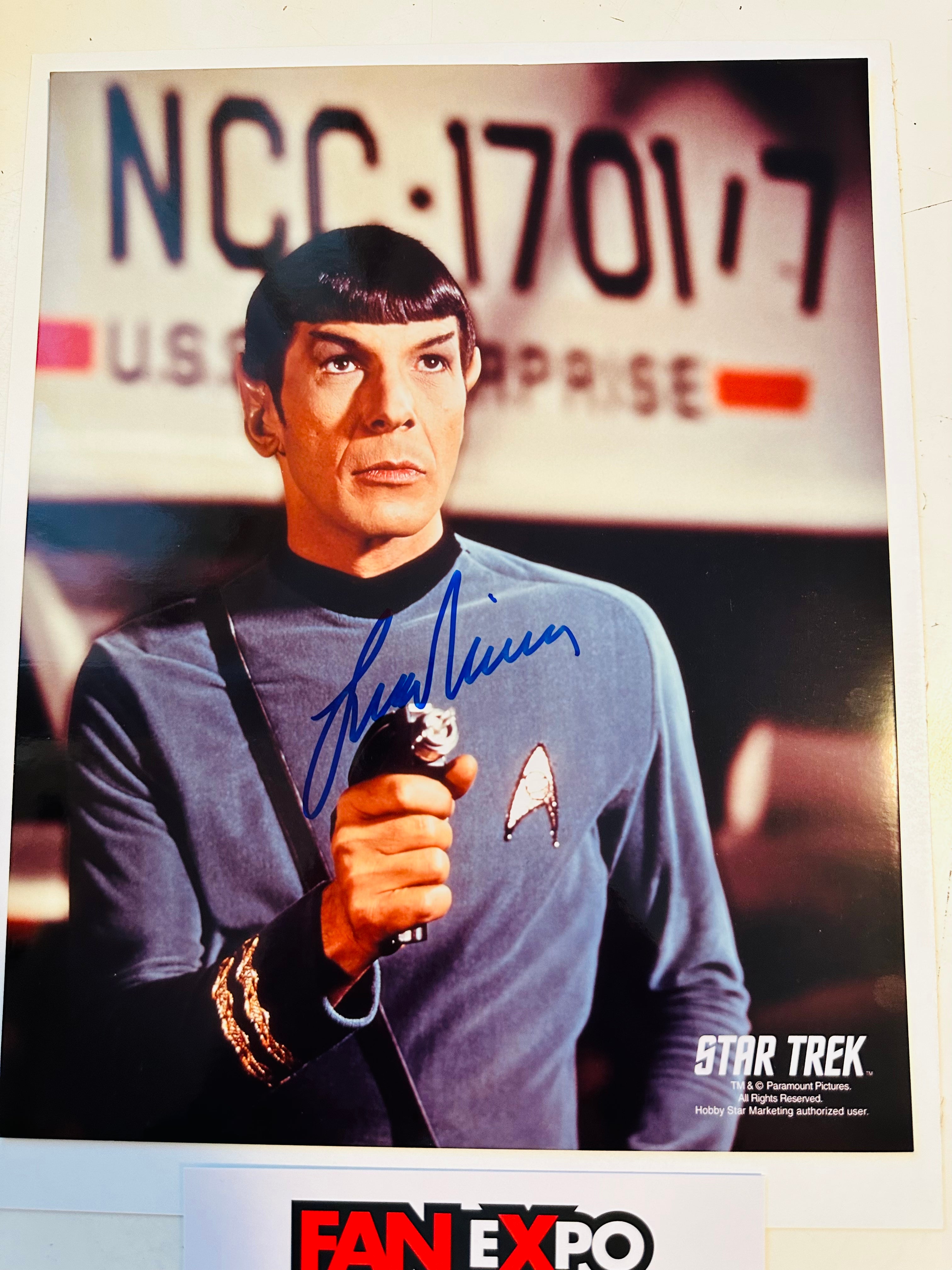 Star Trek Leonard Nimoy( Spock ) rare autograph 8x10 photo certified by Fanexpo