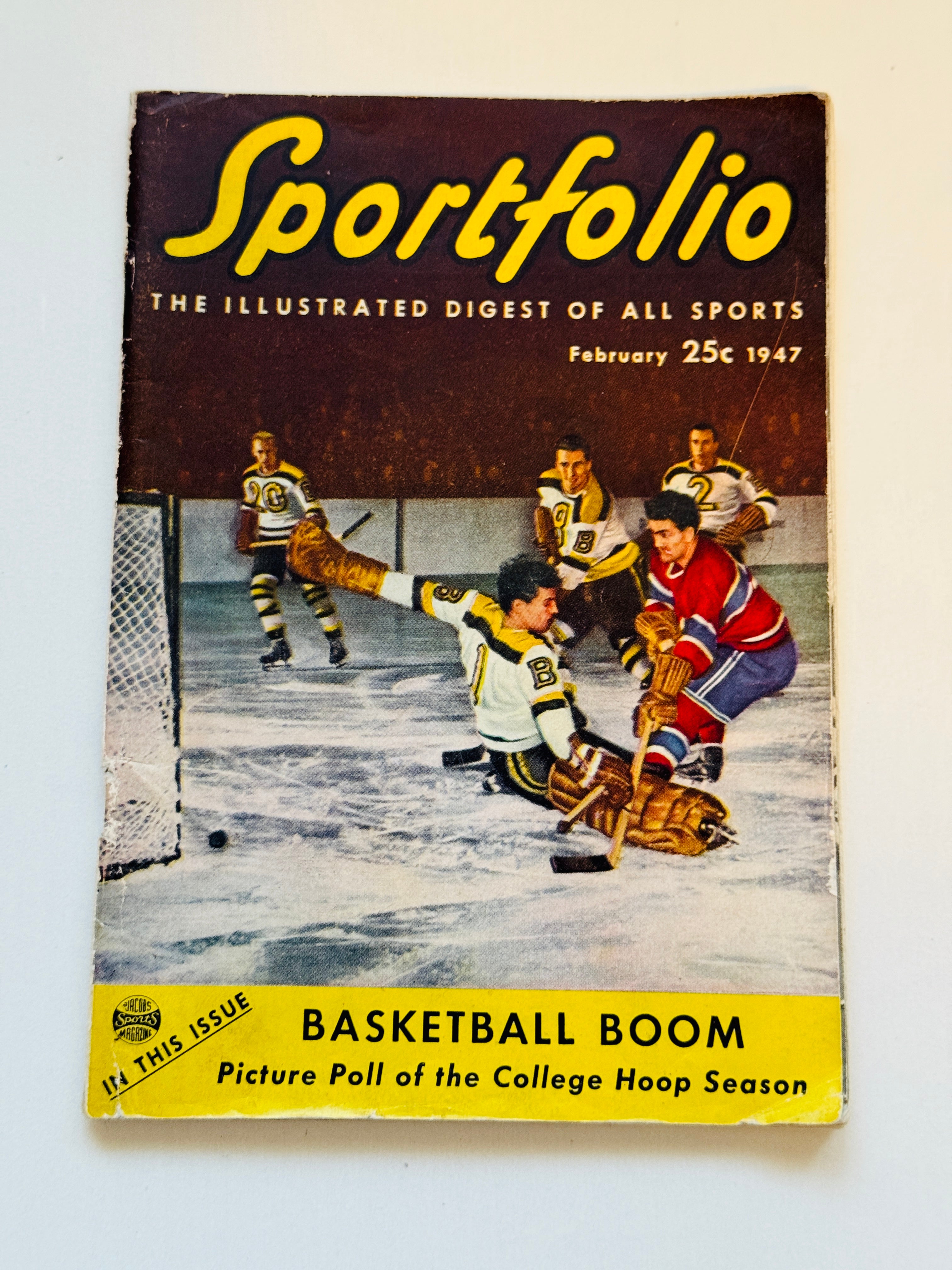 Hockey cover Sportfolio vintage magazine 1947
