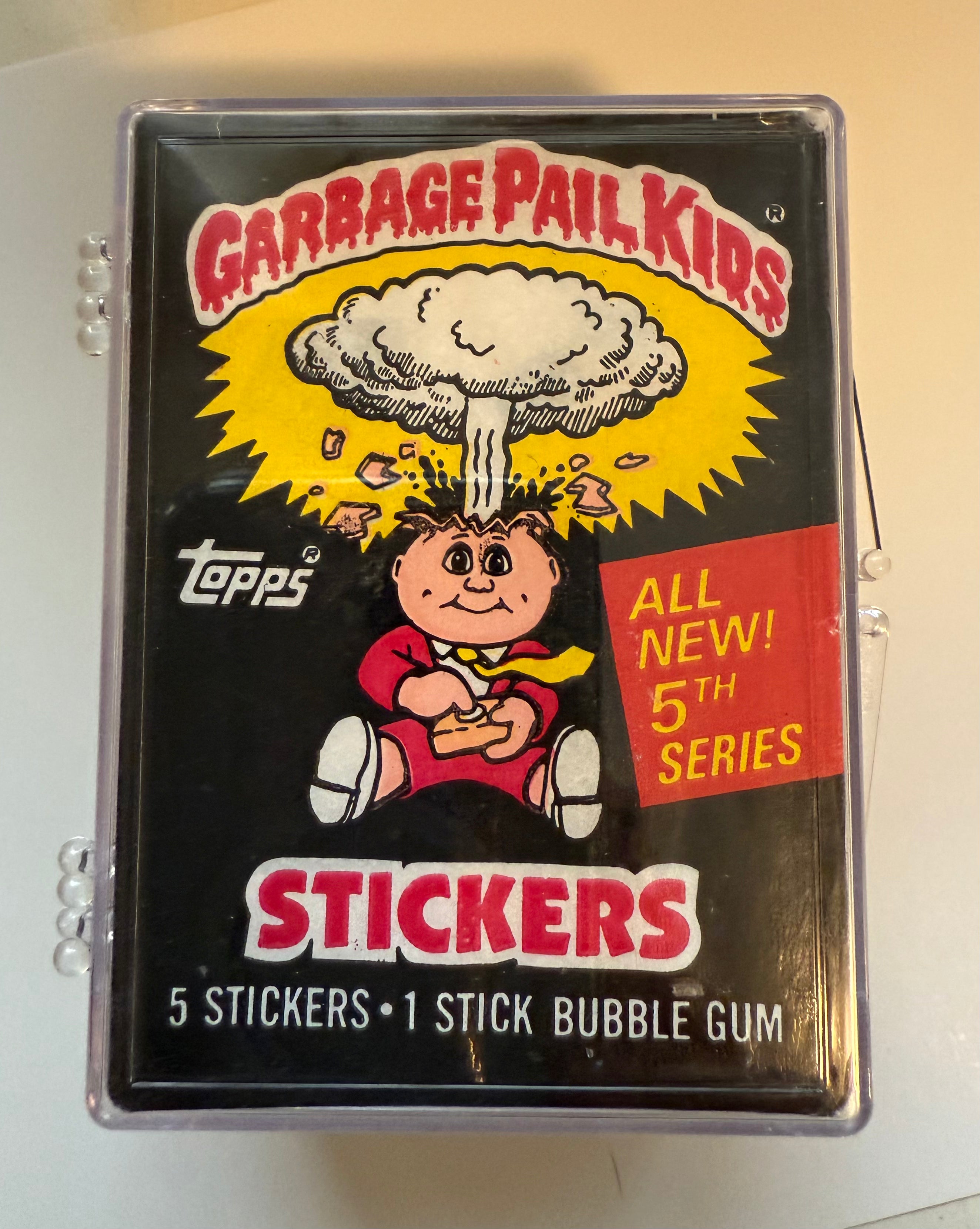 Garbage pail kids mint condition stickers set with wrapper series 5, 1985
