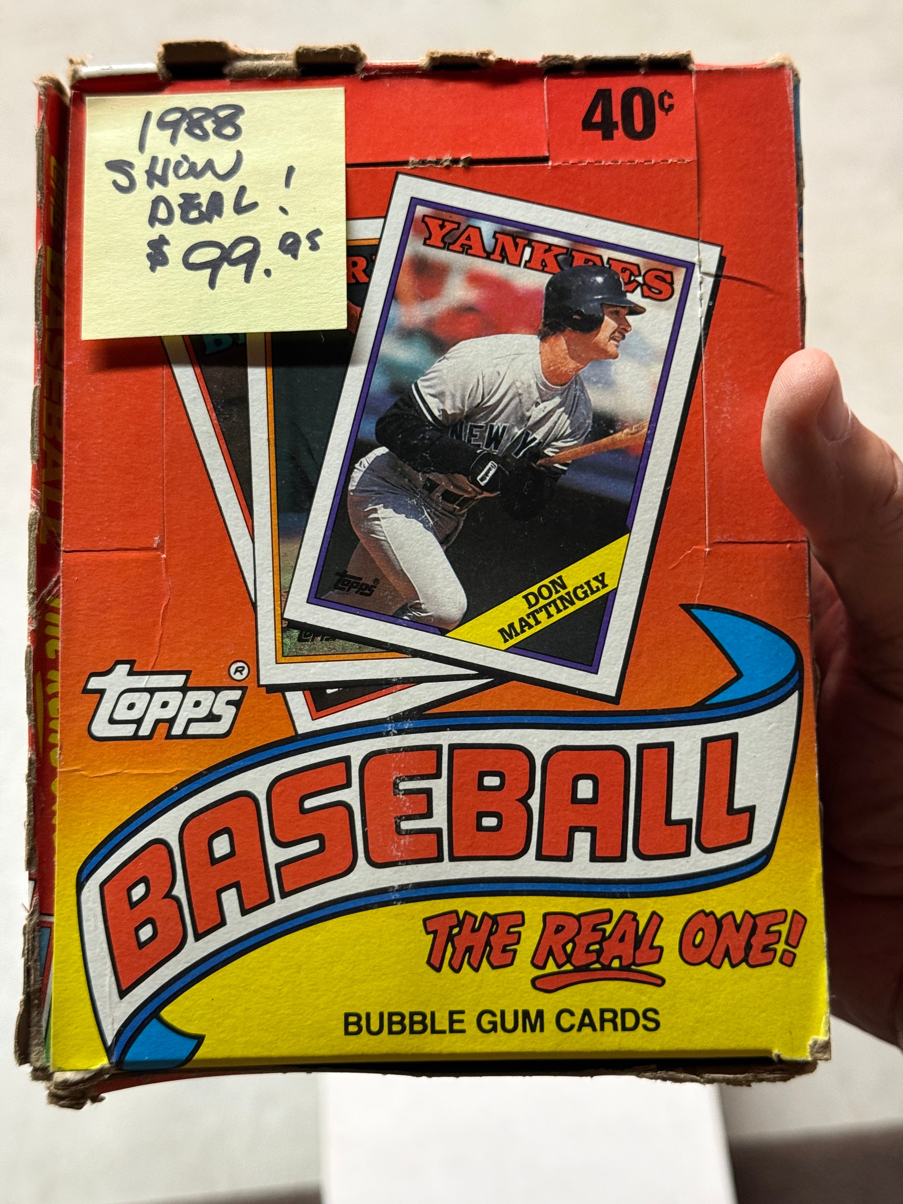 1988 Topps baseball cards 36 packs box