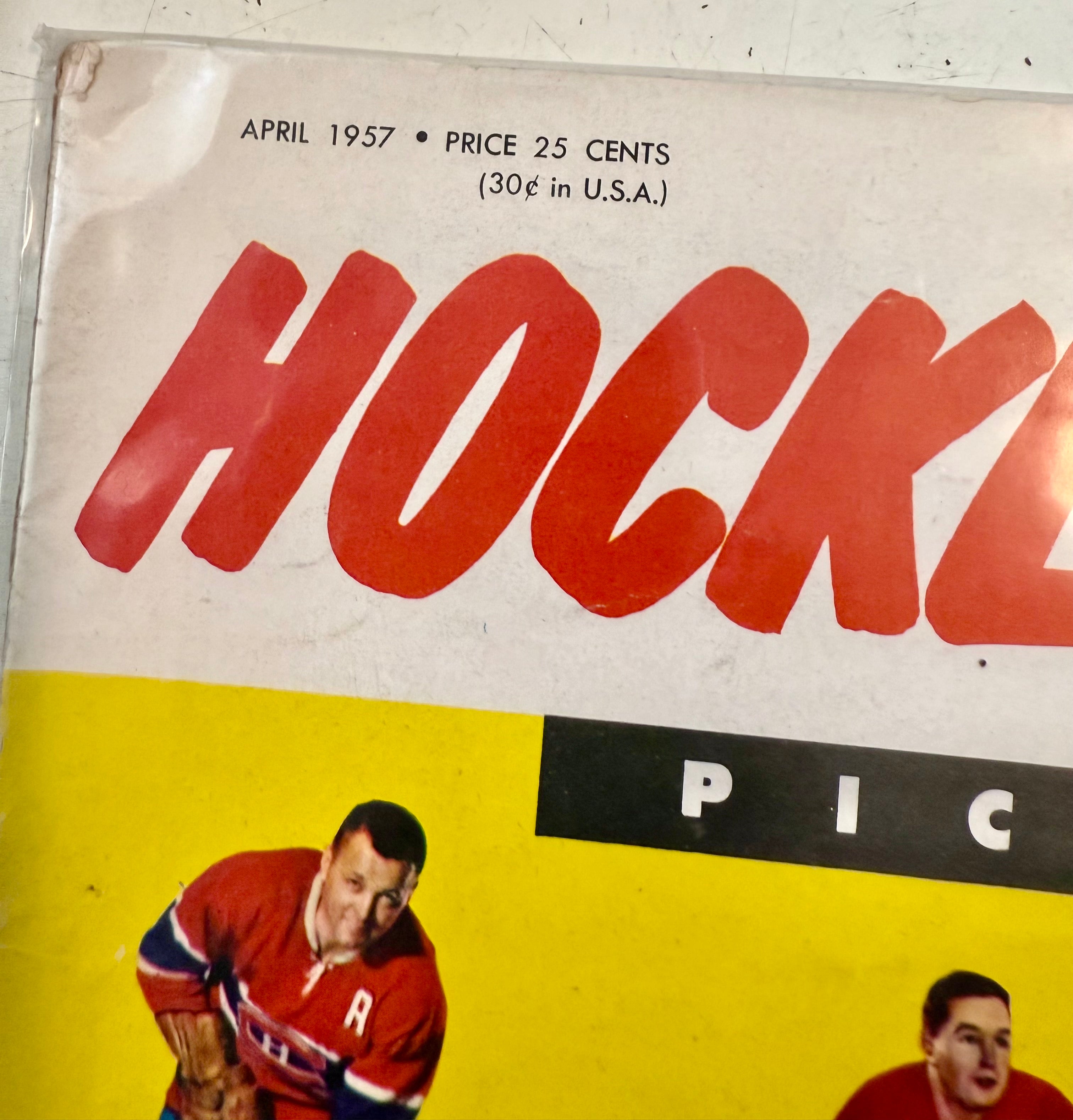 1957 hockey pictorial magazine