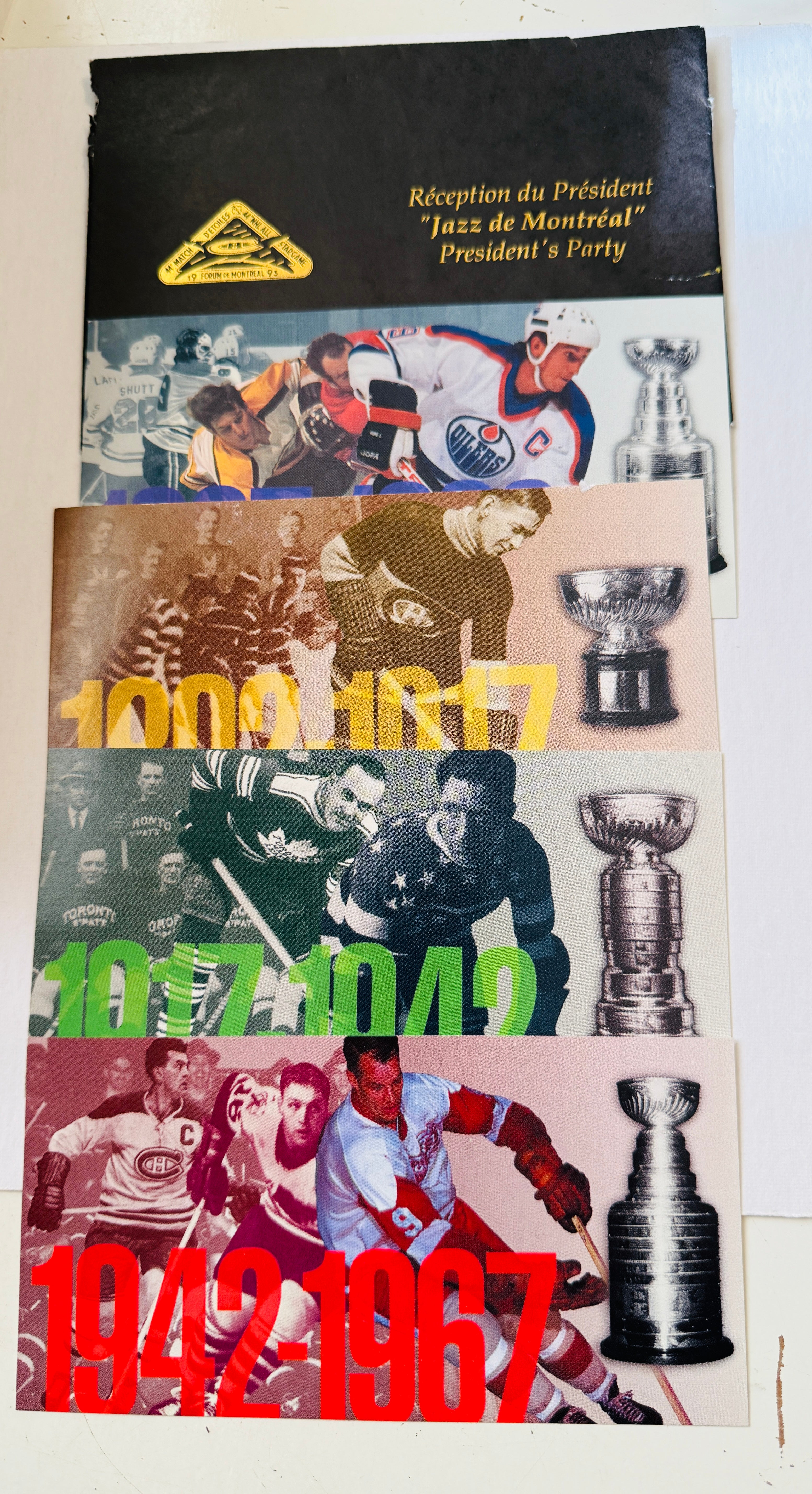Hockey Hall of Fame dinner Montréal rare cards set 1993
