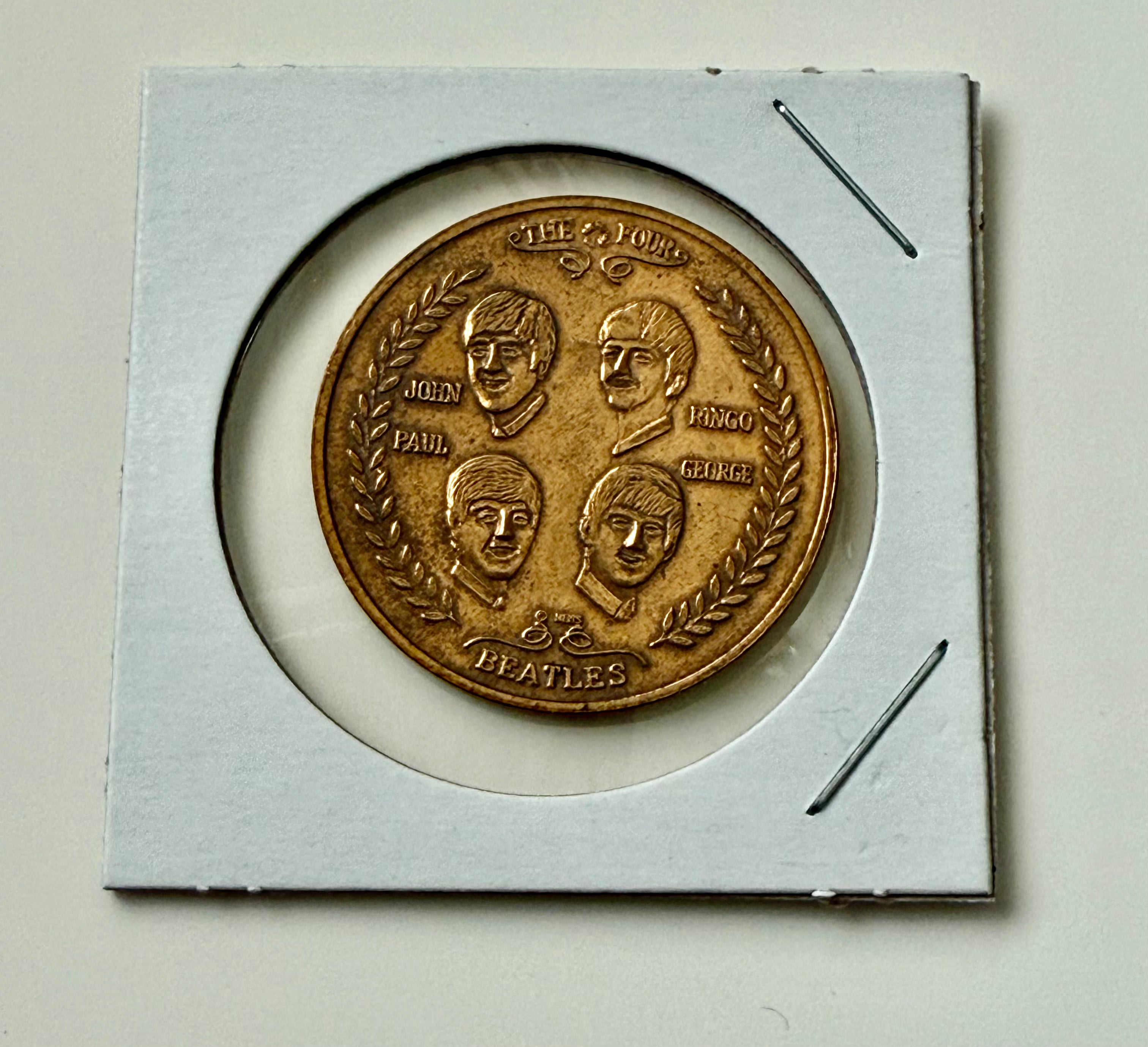 Rare Vintage Beatles Collectible Coin (1964) – Original Fab Four Memorabilia