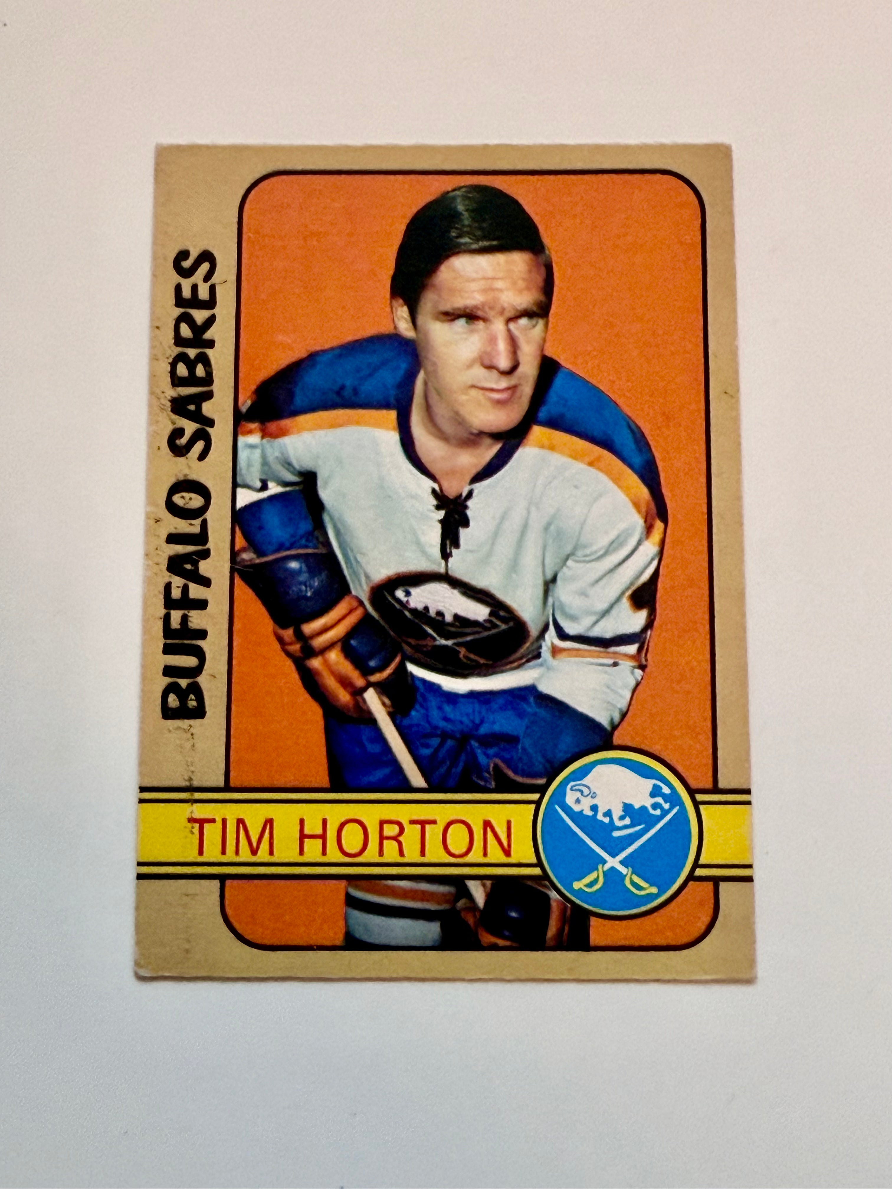 Tim Horton opc vintage hockey card 1972-73