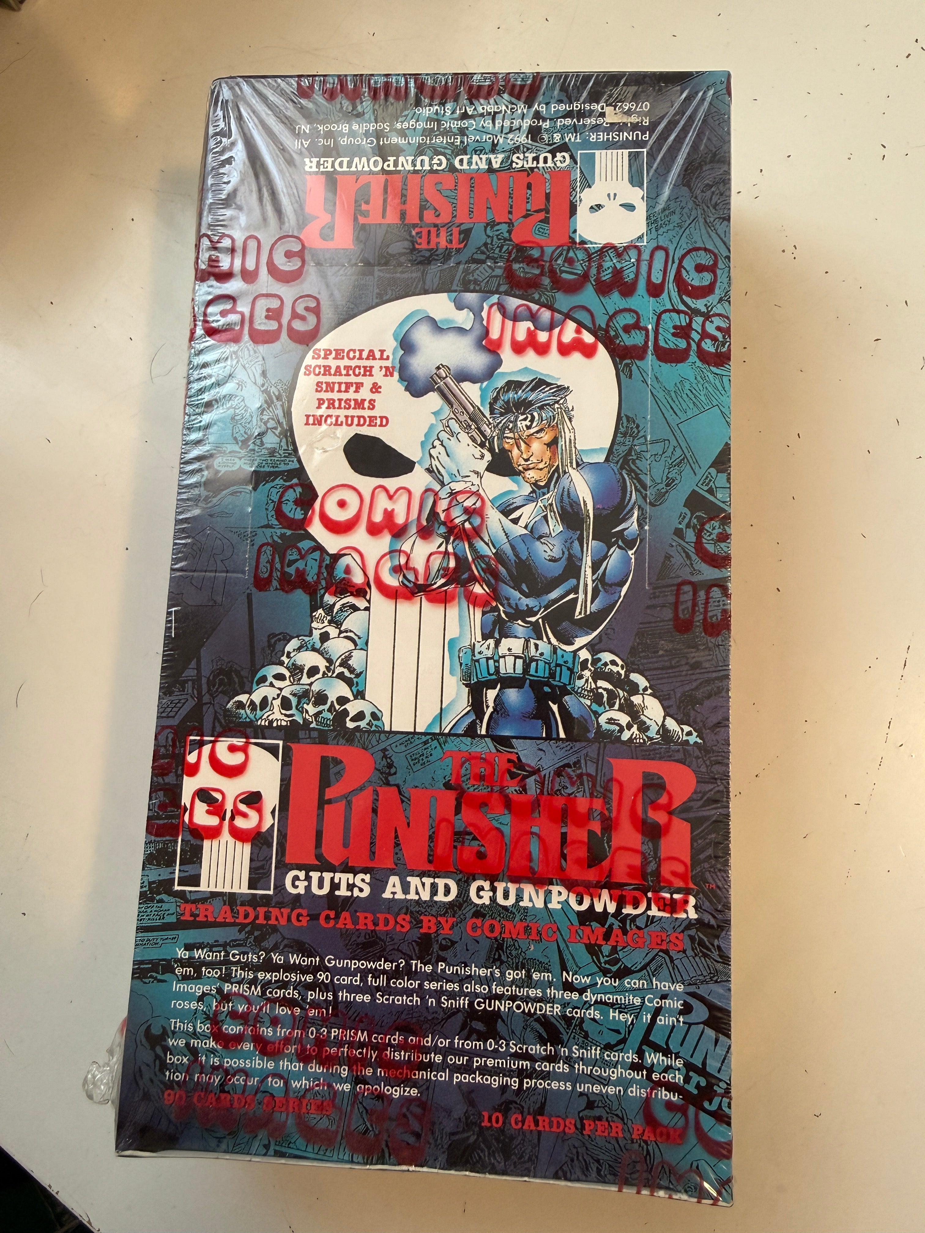The Punisher cards rare comic images factory sealed 48 packs box 1992