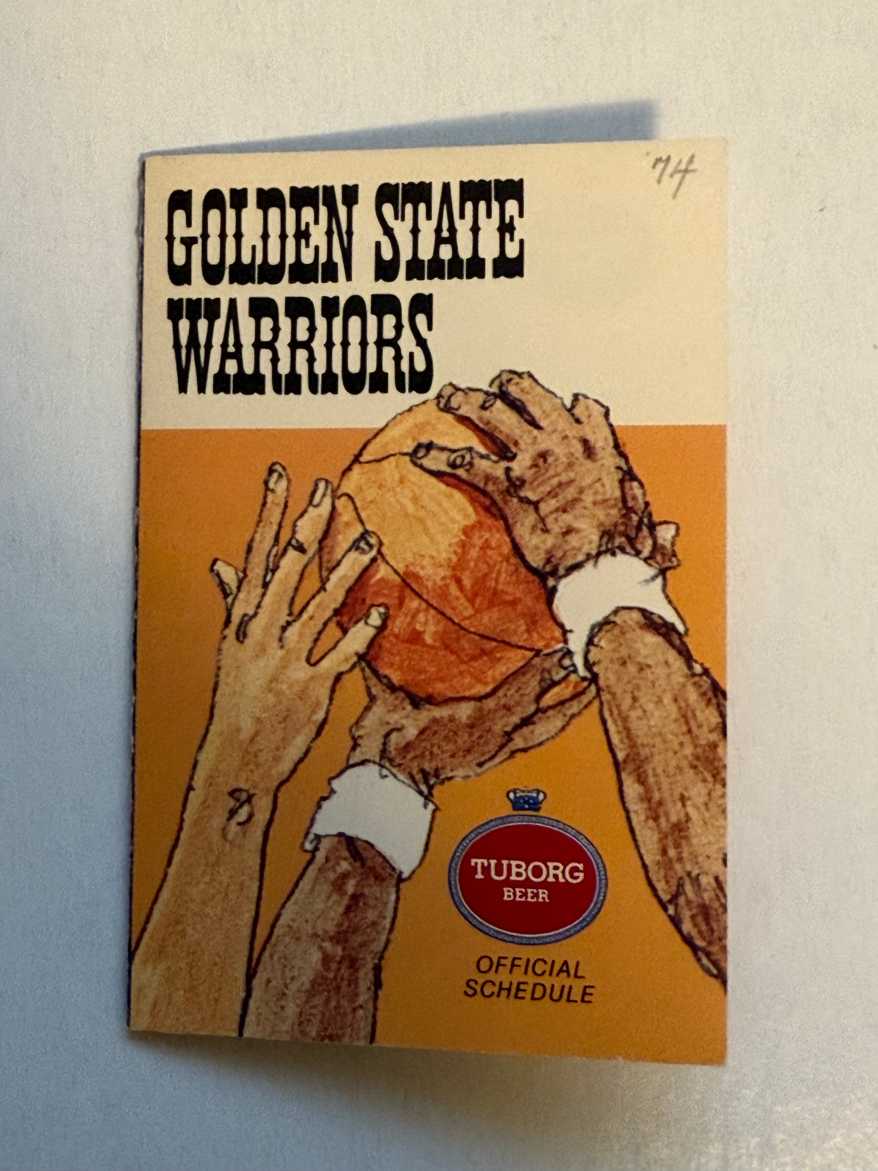 Golden State Warriors basketball pocket schedule 1974
