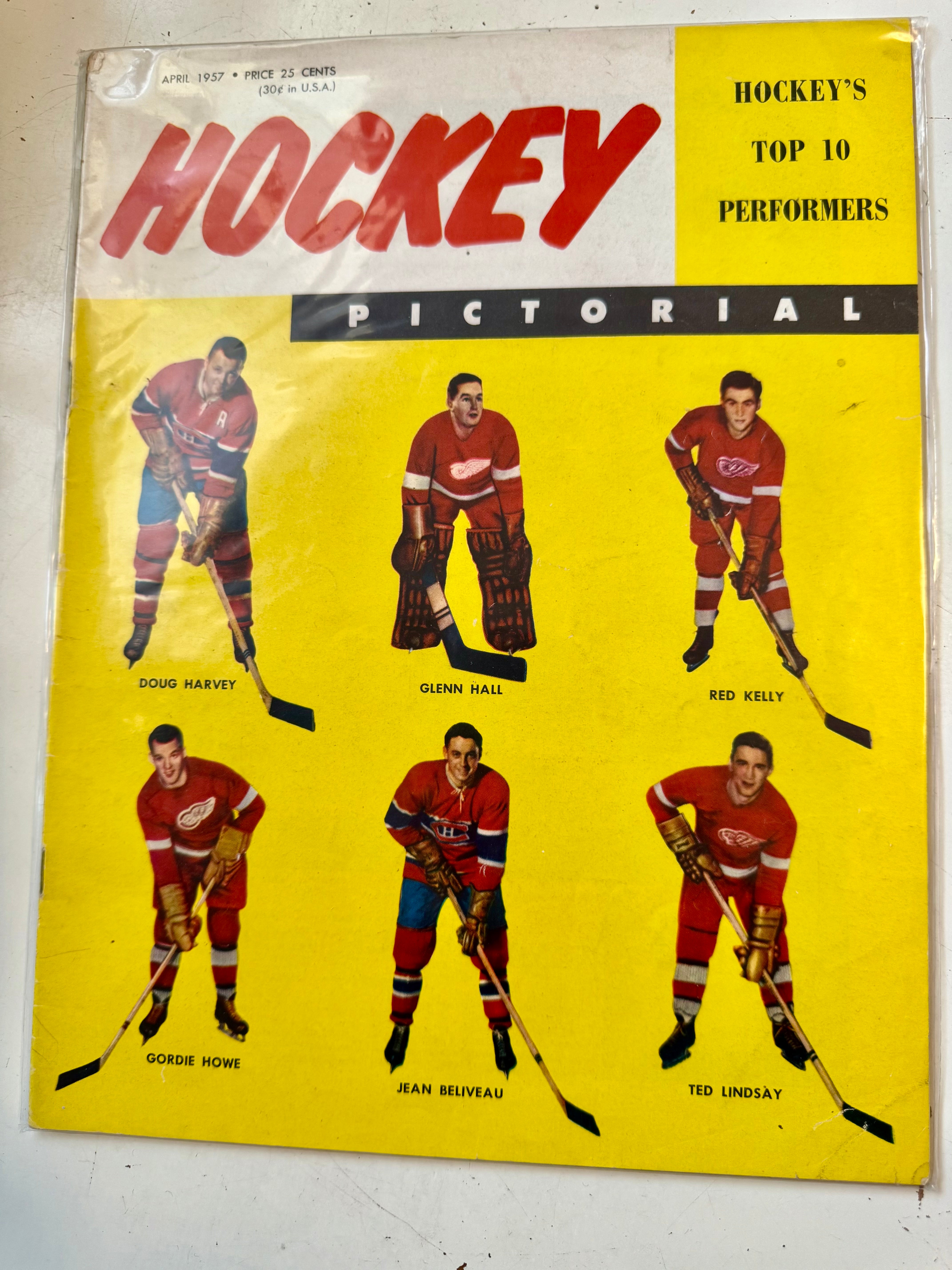 1957 hockey pictorial magazine