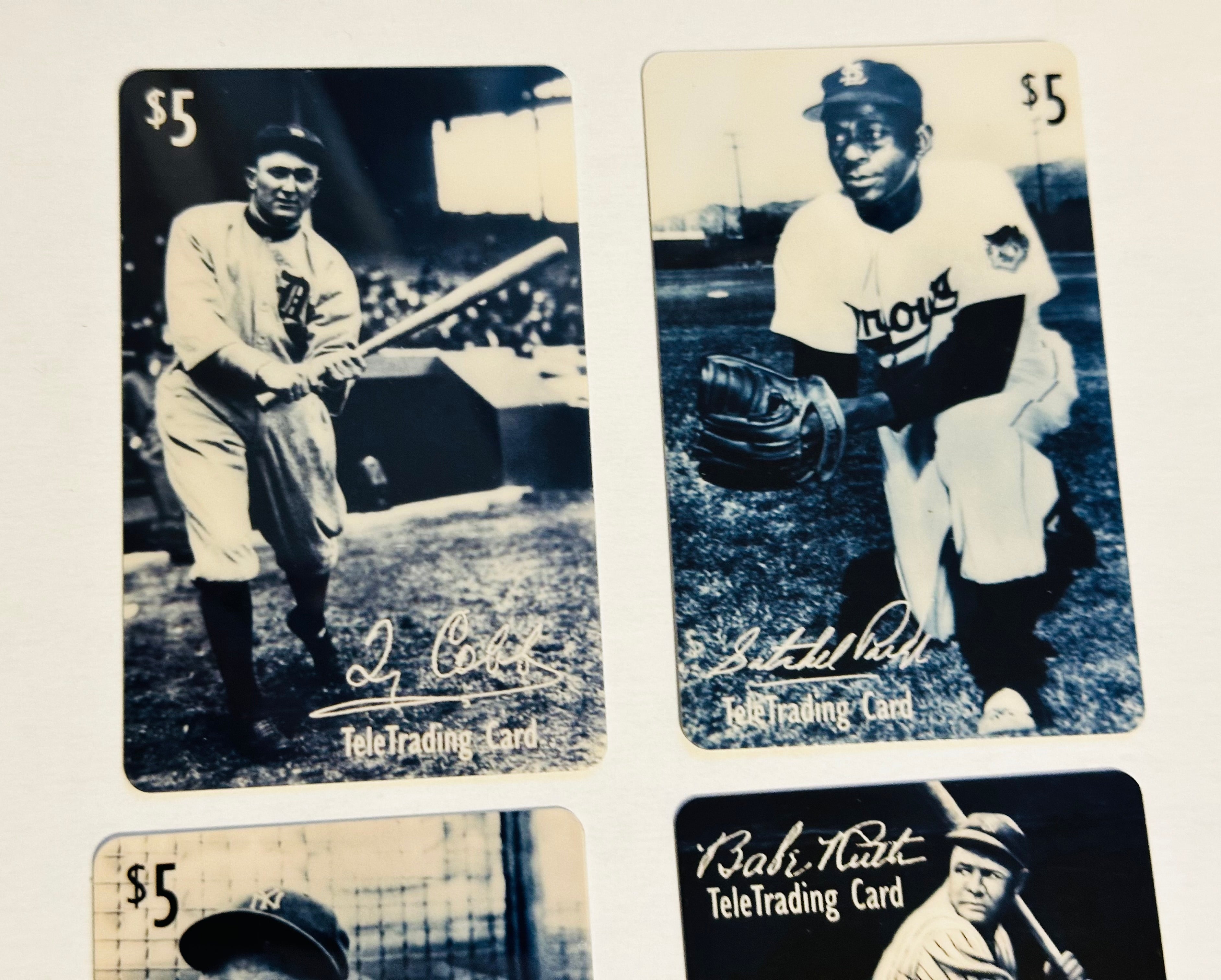Baseball legends phonecards set 1990s