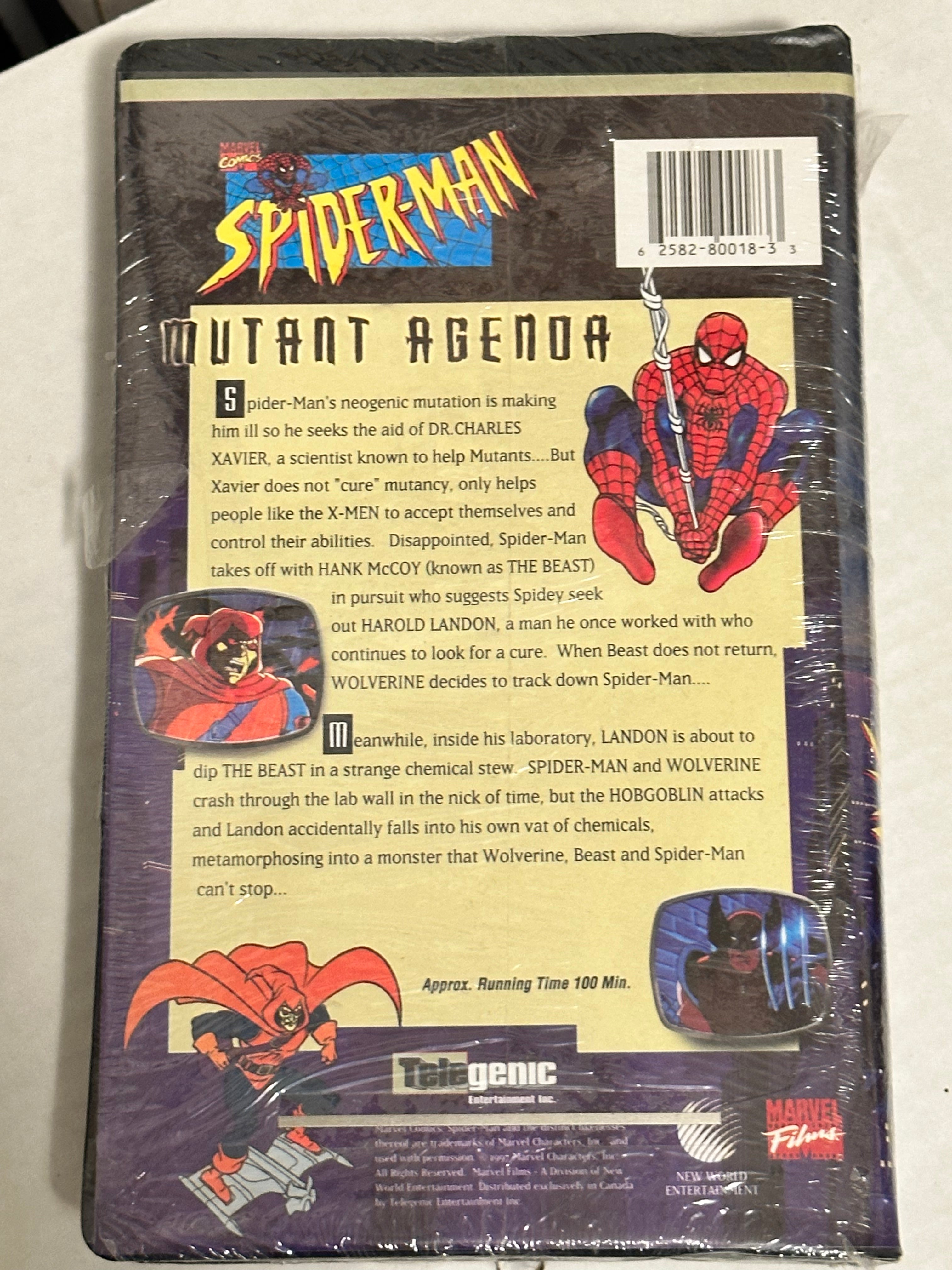 VHS Spider-Mutant agenda factory sealed 1997