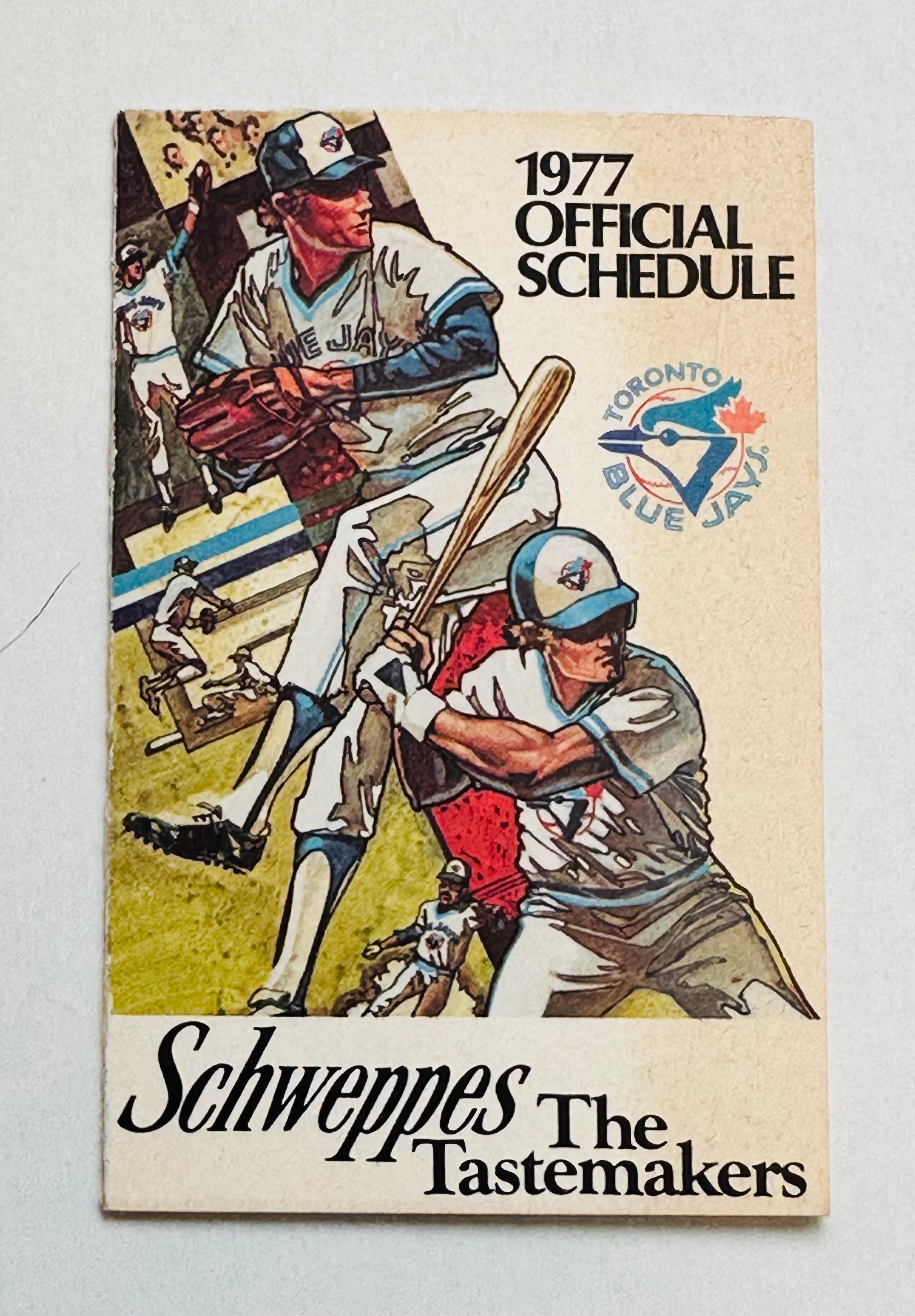Toronto Blue Jays Scheppes baseball rare first year pocket schedule 1977