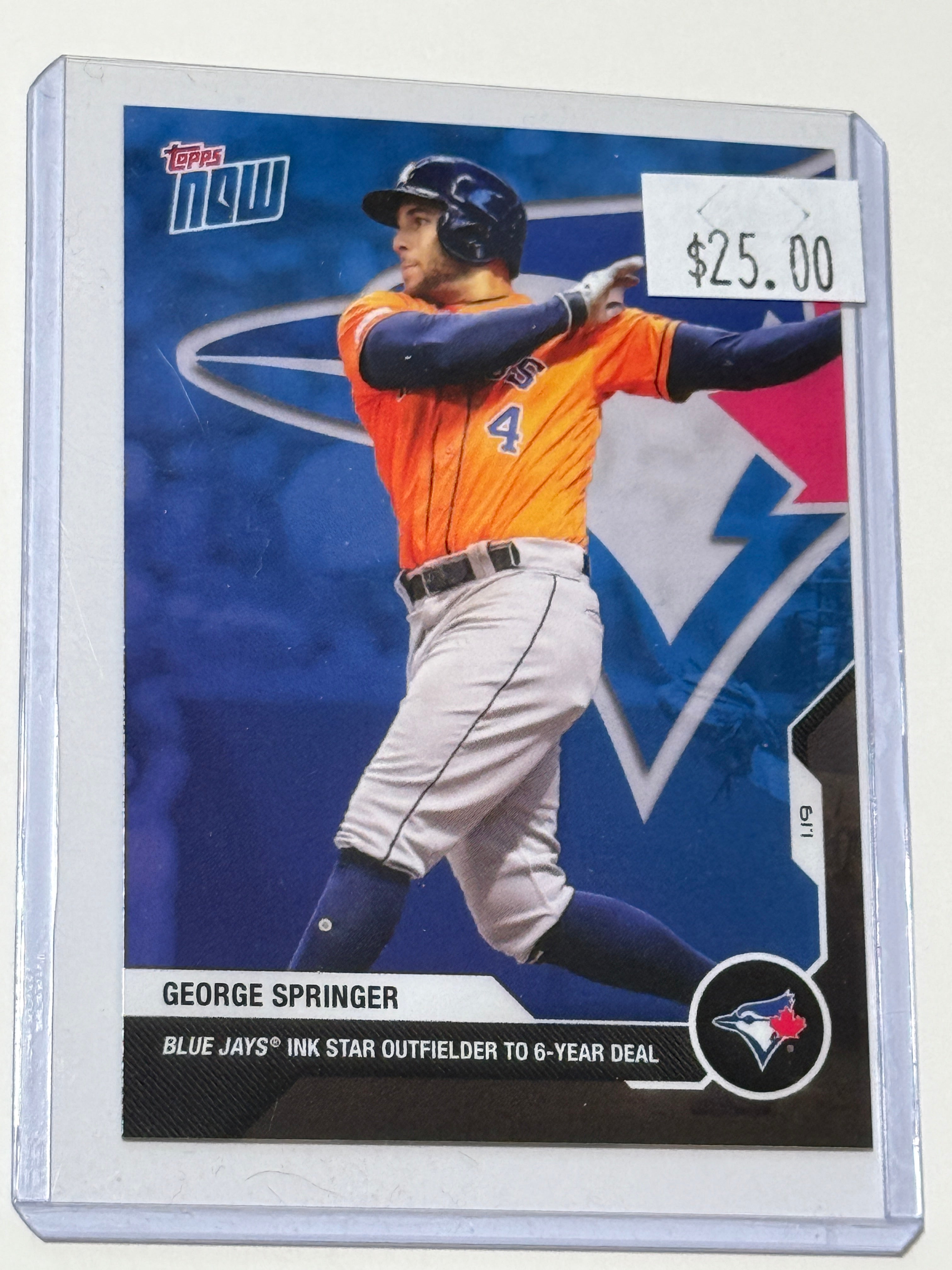 Blue jays George Springer limited issued Topps baseball card