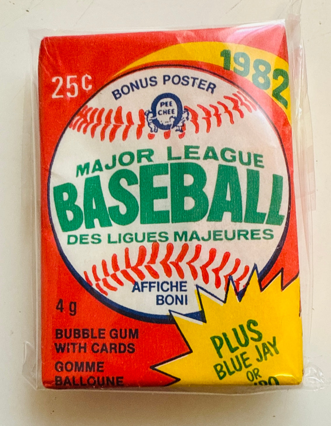 1982 Opc Canadian baseball cards rare factory sealed pack