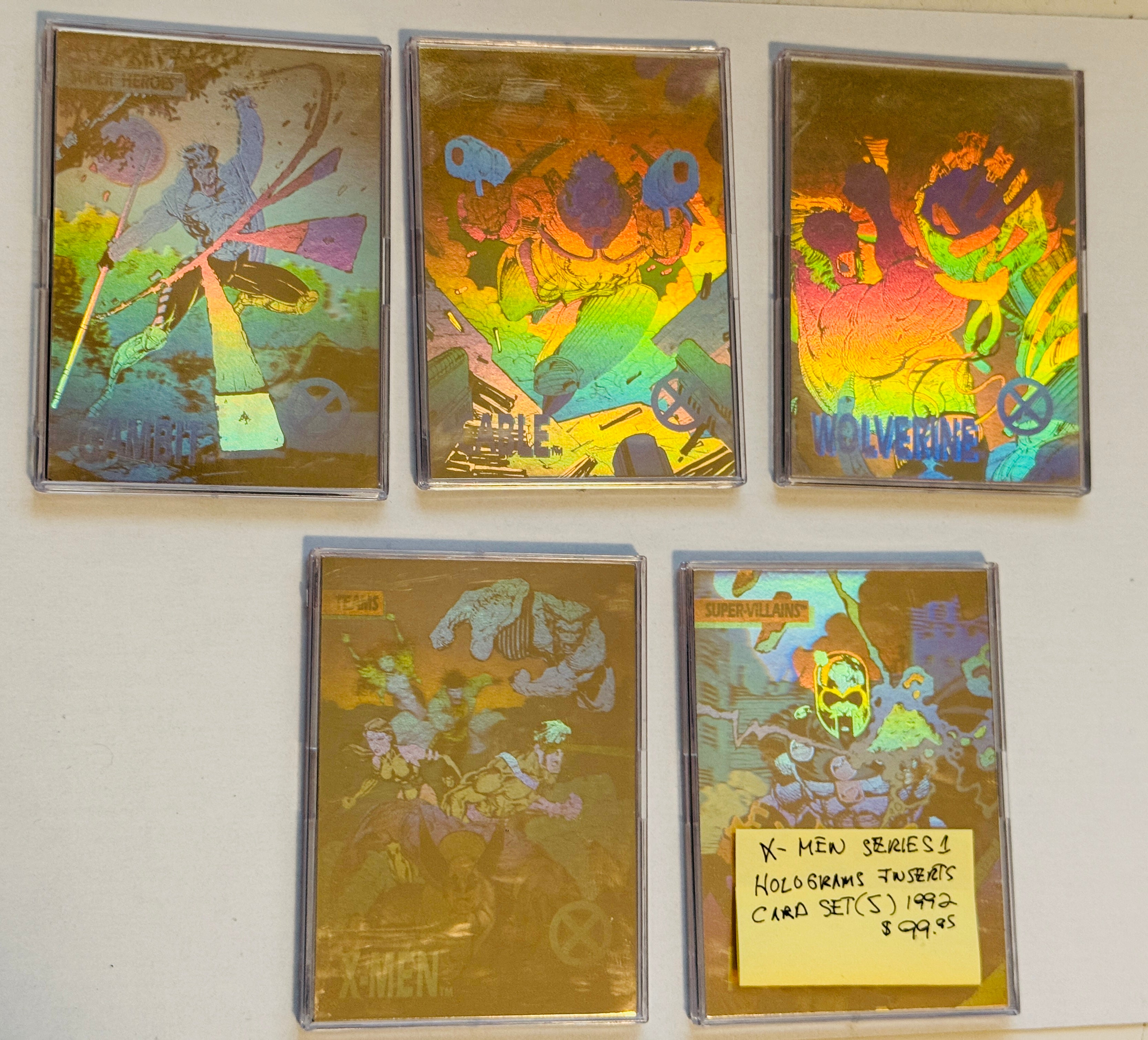 X-Men series 1 rare Jim Lee skybox hologram cards insert set 1992