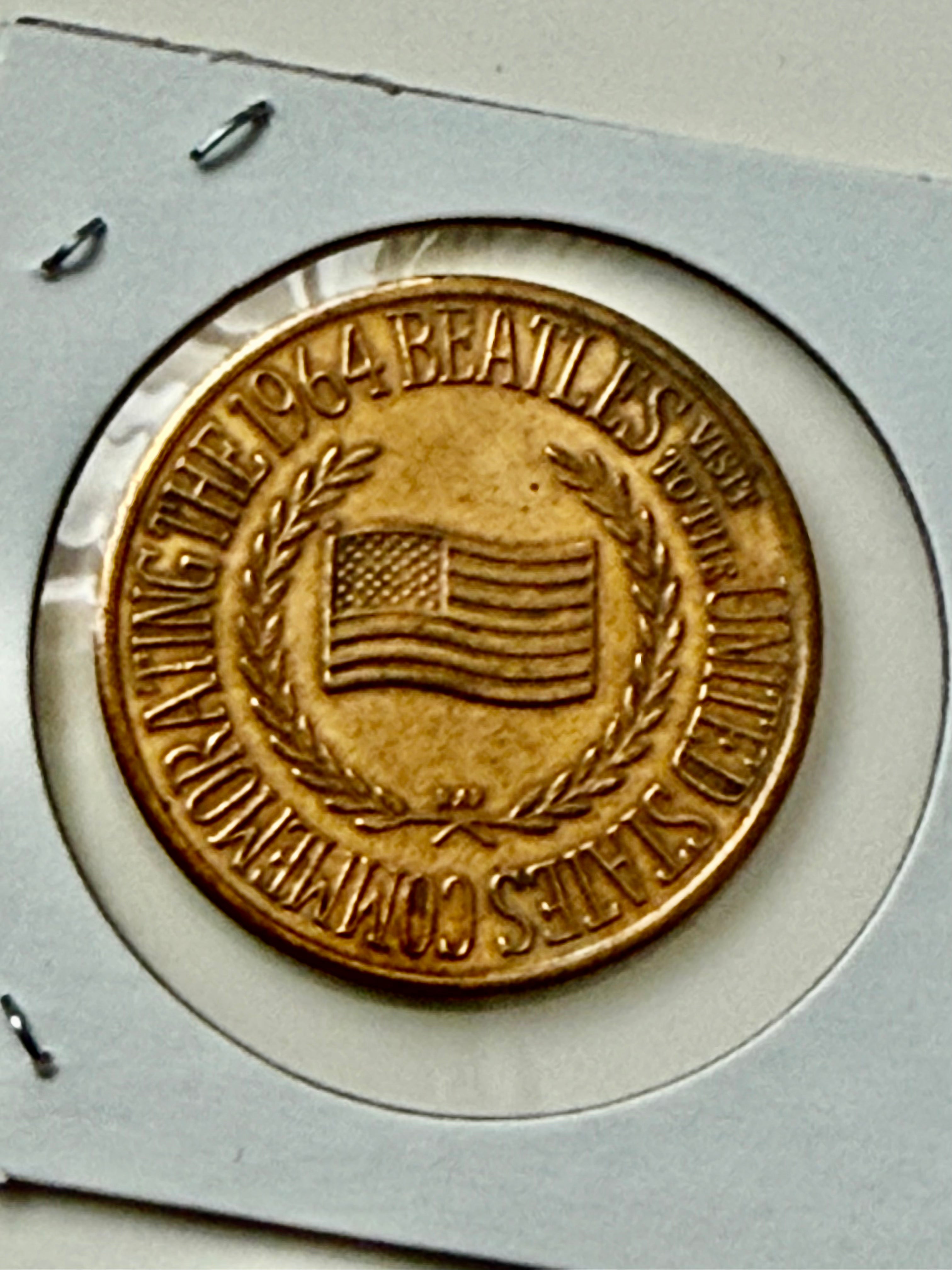 Rare Vintage Beatles Collectible Coin (1964) – Original Fab Four Memorabilia