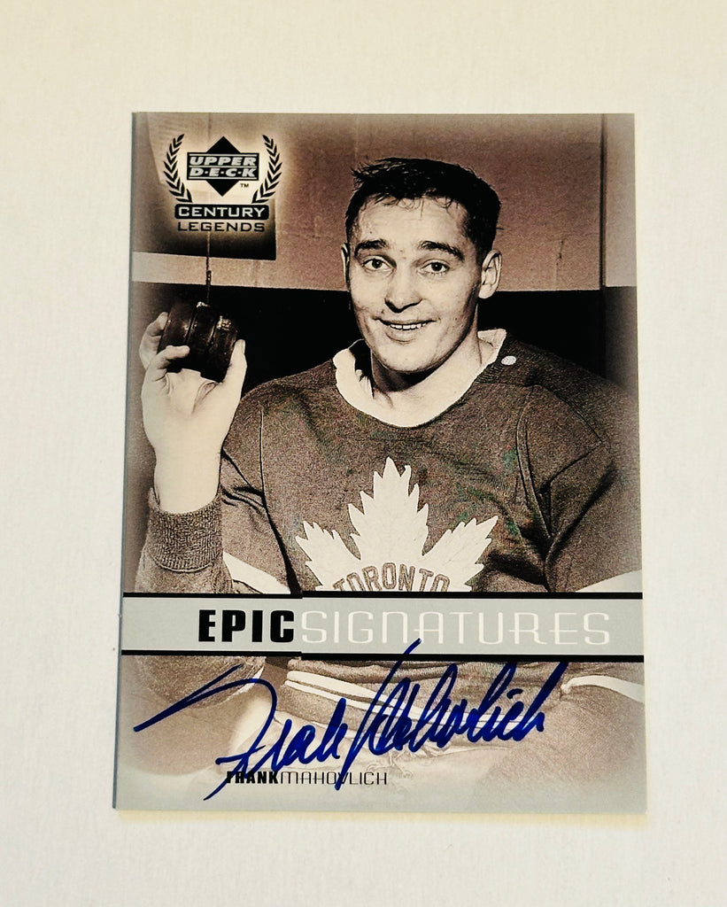 Frank Mahovlich Toronto Maple Leafs epic signitures autograph insert c