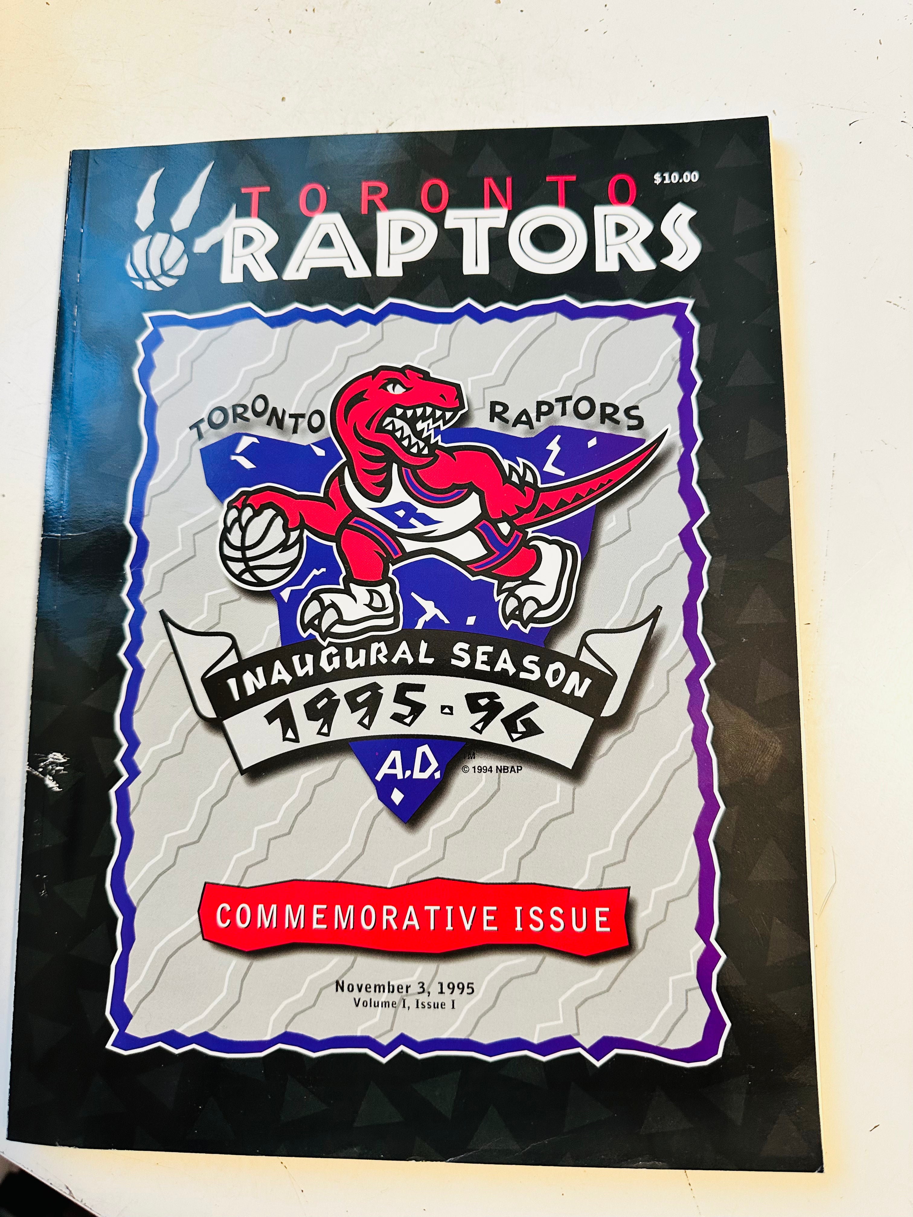 Toronto Raptors basketball first game program with two tickets 1995