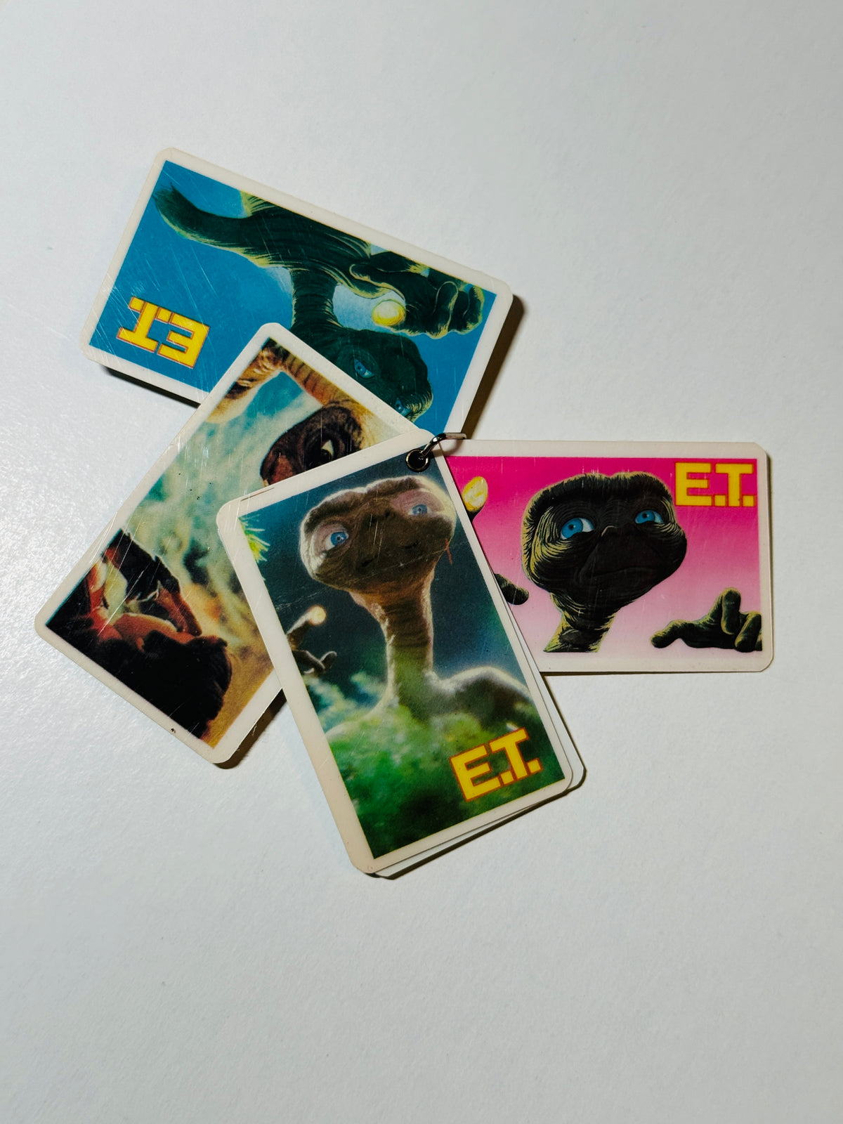 ET movie rare five photo cards keychain 1982