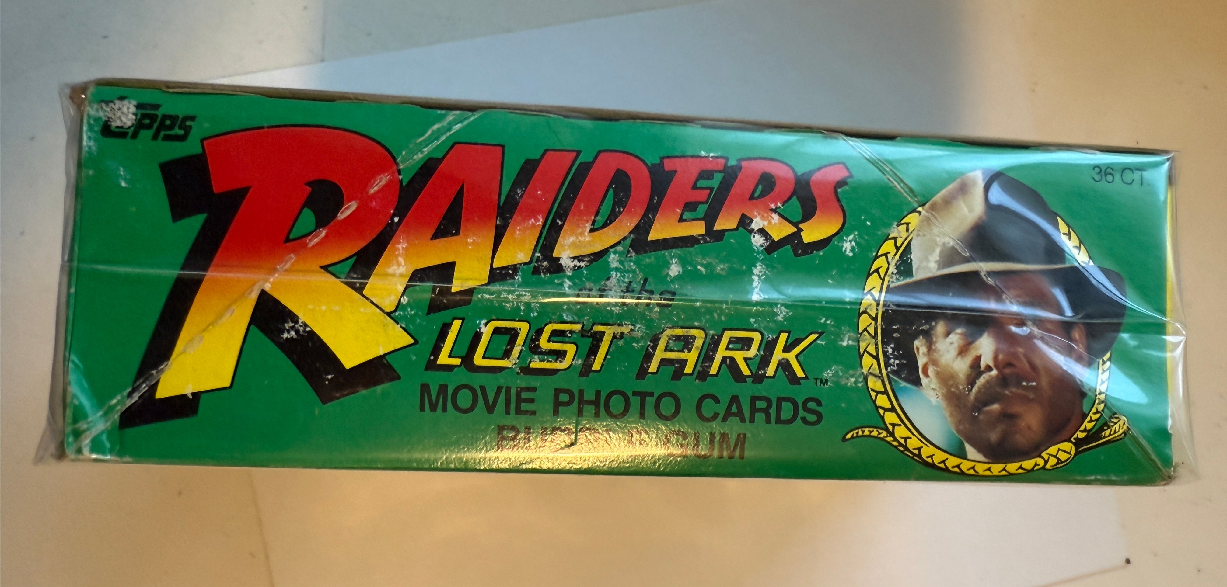 Raiders of the Lost Ark movie cards 36 sealed packs box 1981
