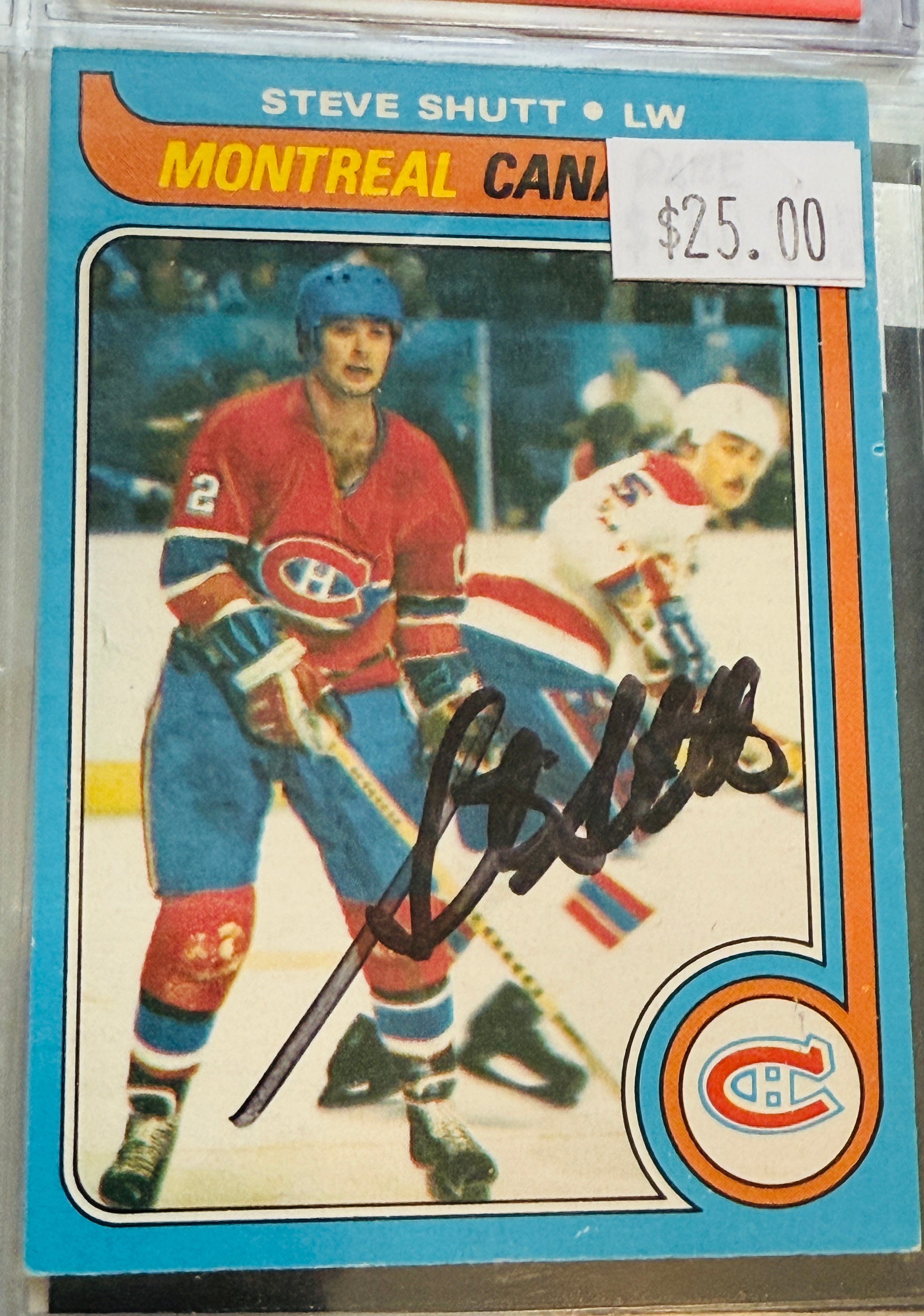 Steve Shutt autograph hockey card sold with COA