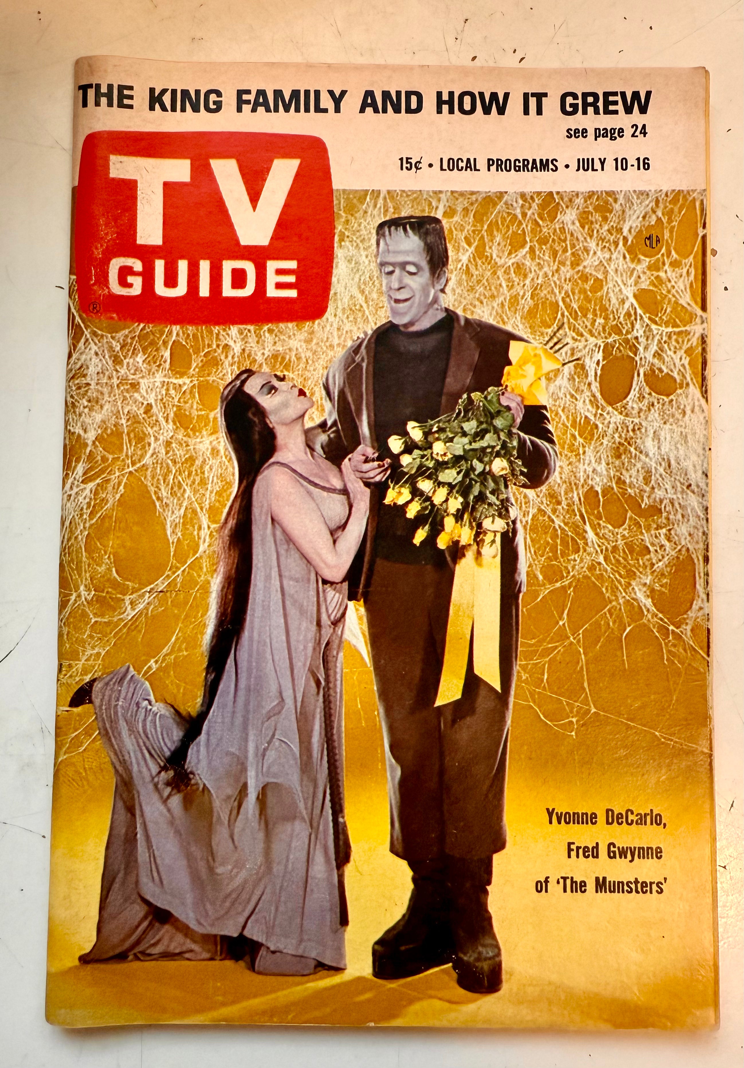 Munsters TV show rare high grade no label TV guides 1965