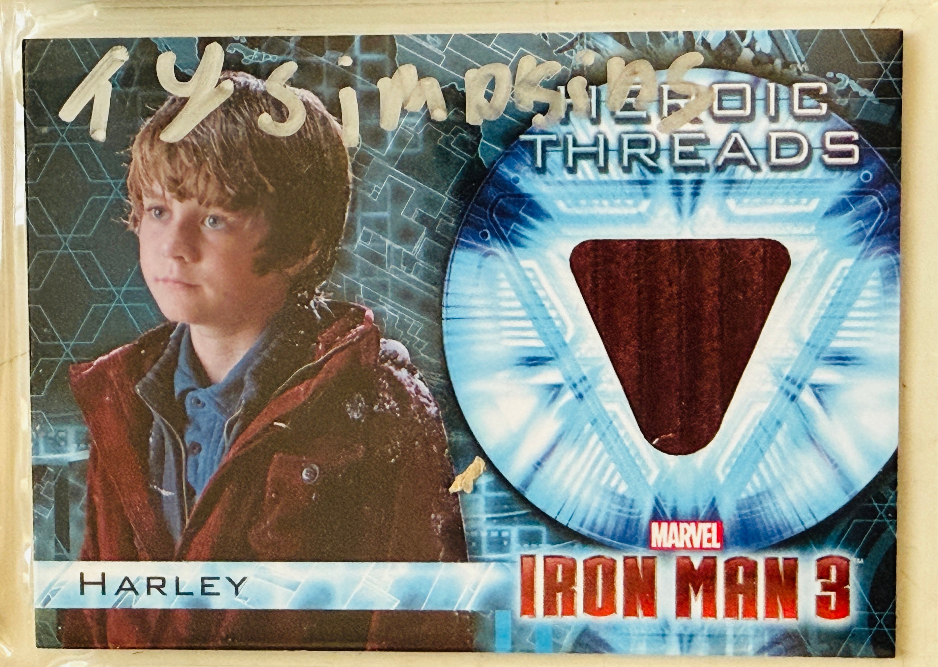 Iron Man 3 rare movie memorabilia insert card autographed by this actor and sold with COA