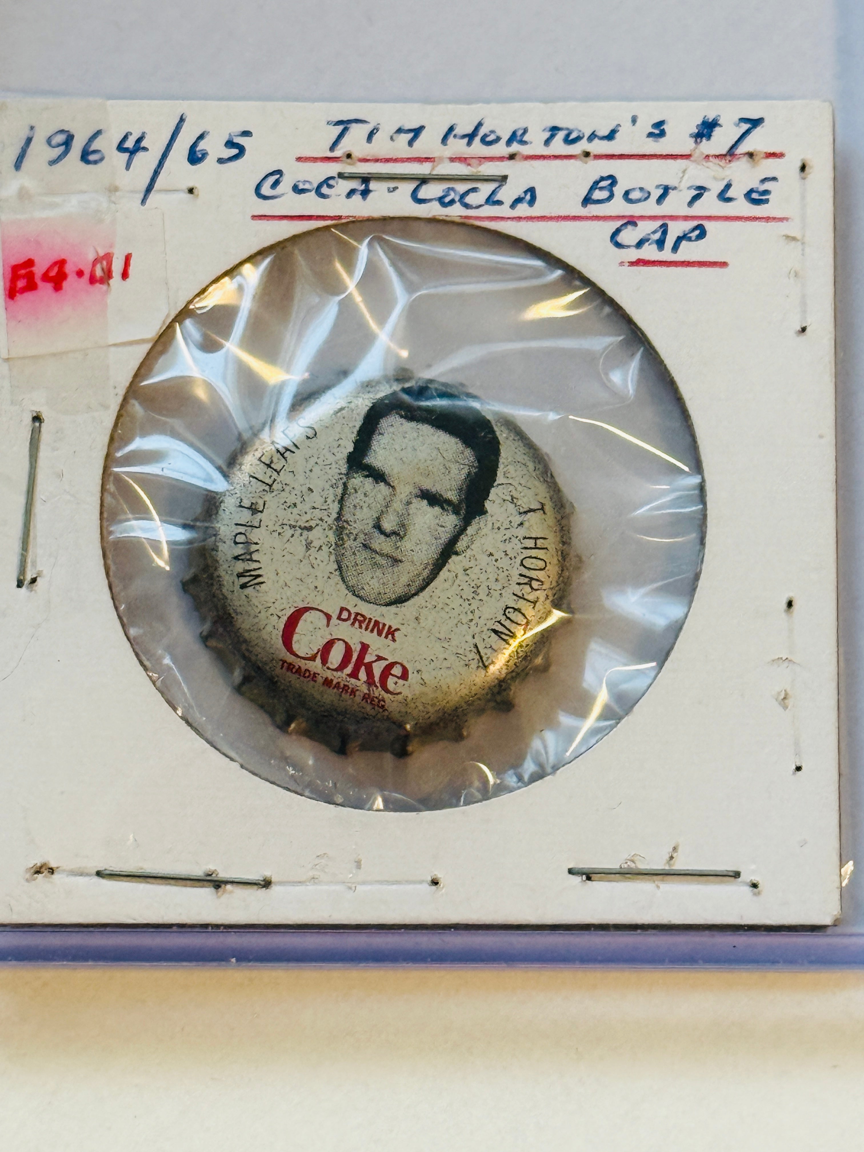 1964-65 Tim Horton rare high grade condition hockey Coca-cola bottle cap