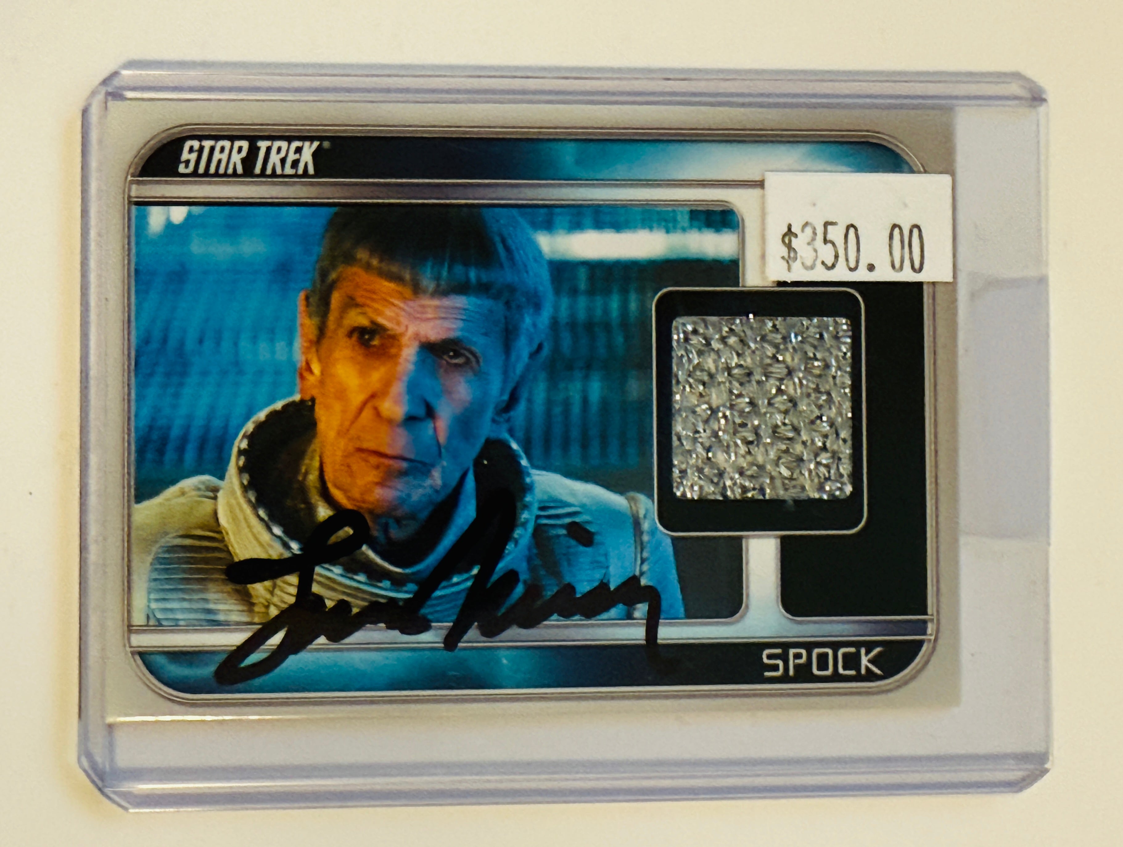 Star Trek rare Spock Leonard Nimoy memorabilia insert card autograph by Nimoy with COA