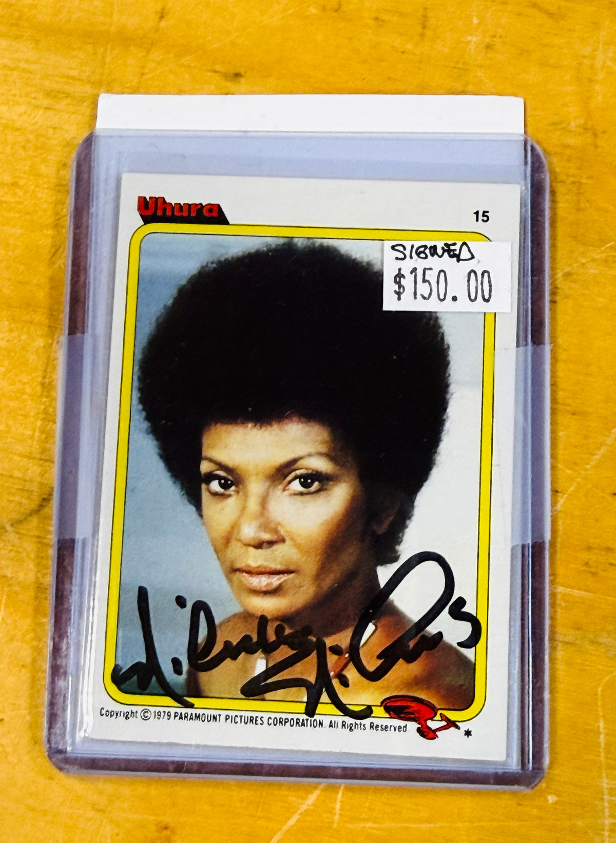 Star Trek Uhura Nichelle Nichols signed in person card with COA