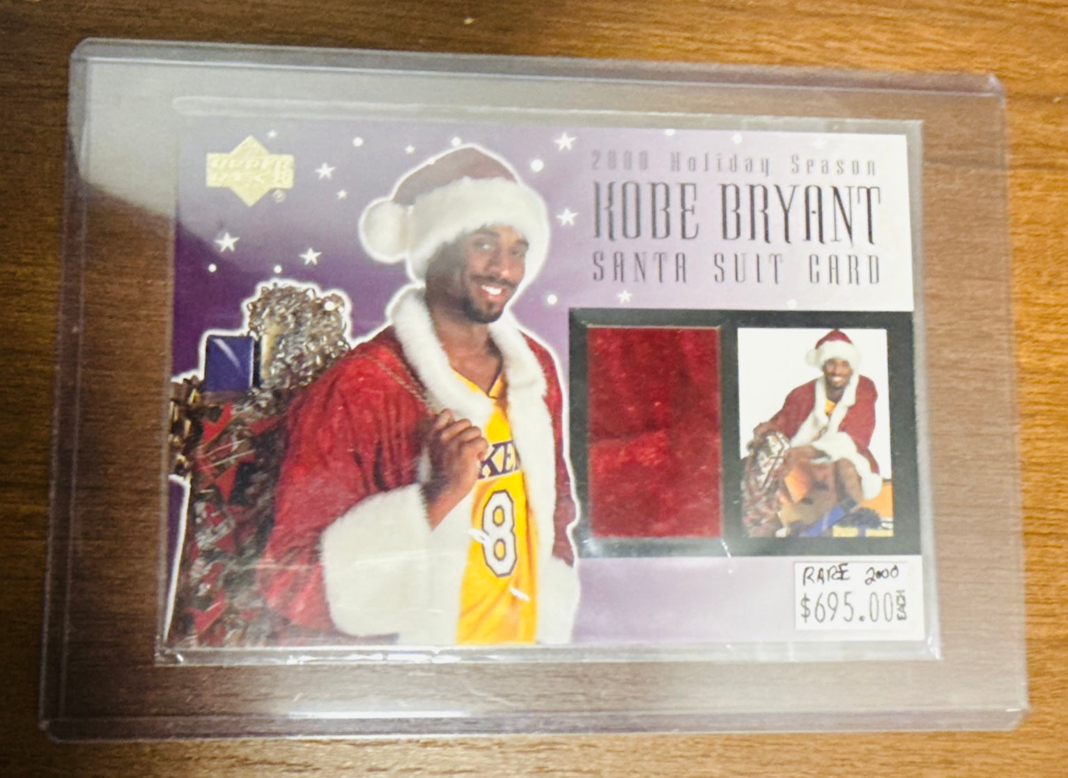 Kobe Bryant rare Upper Deck employee limited issued Christmas memorabilia basketball card 2000