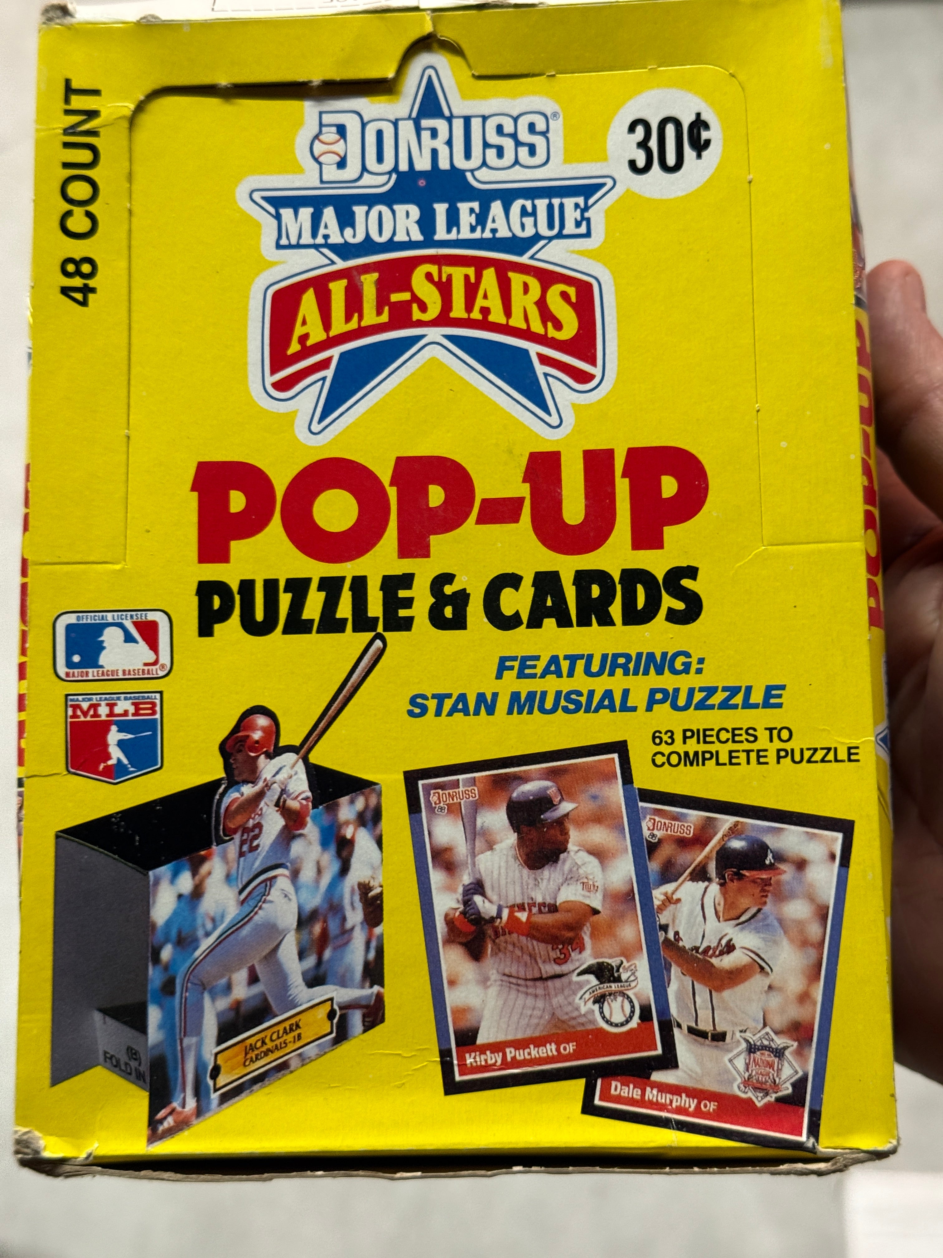 1988 Donruss baseball All-Star pop-up Cards 48 packs box