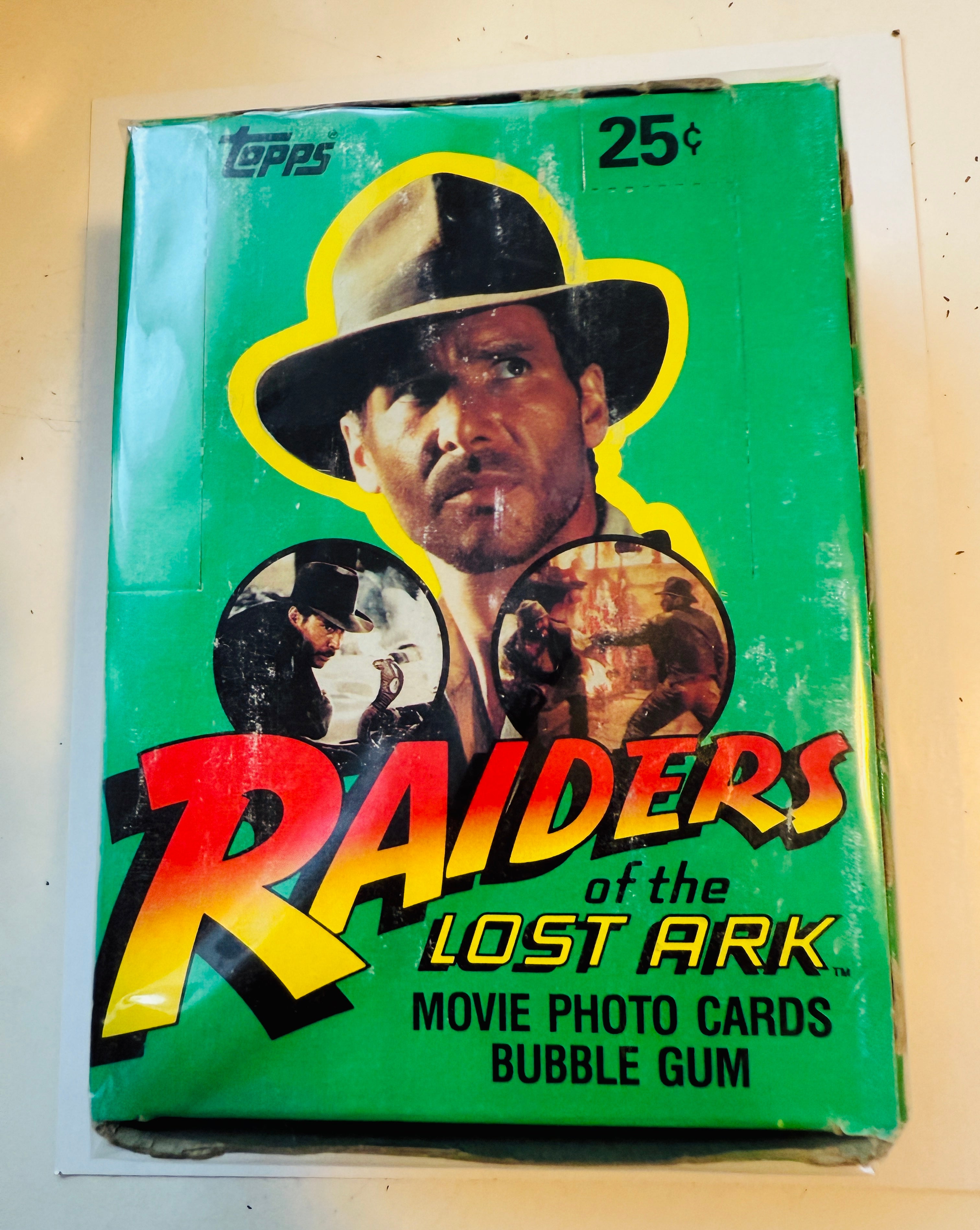 Raiders of the Lost Ark movie cards 36 sealed packs box 1981