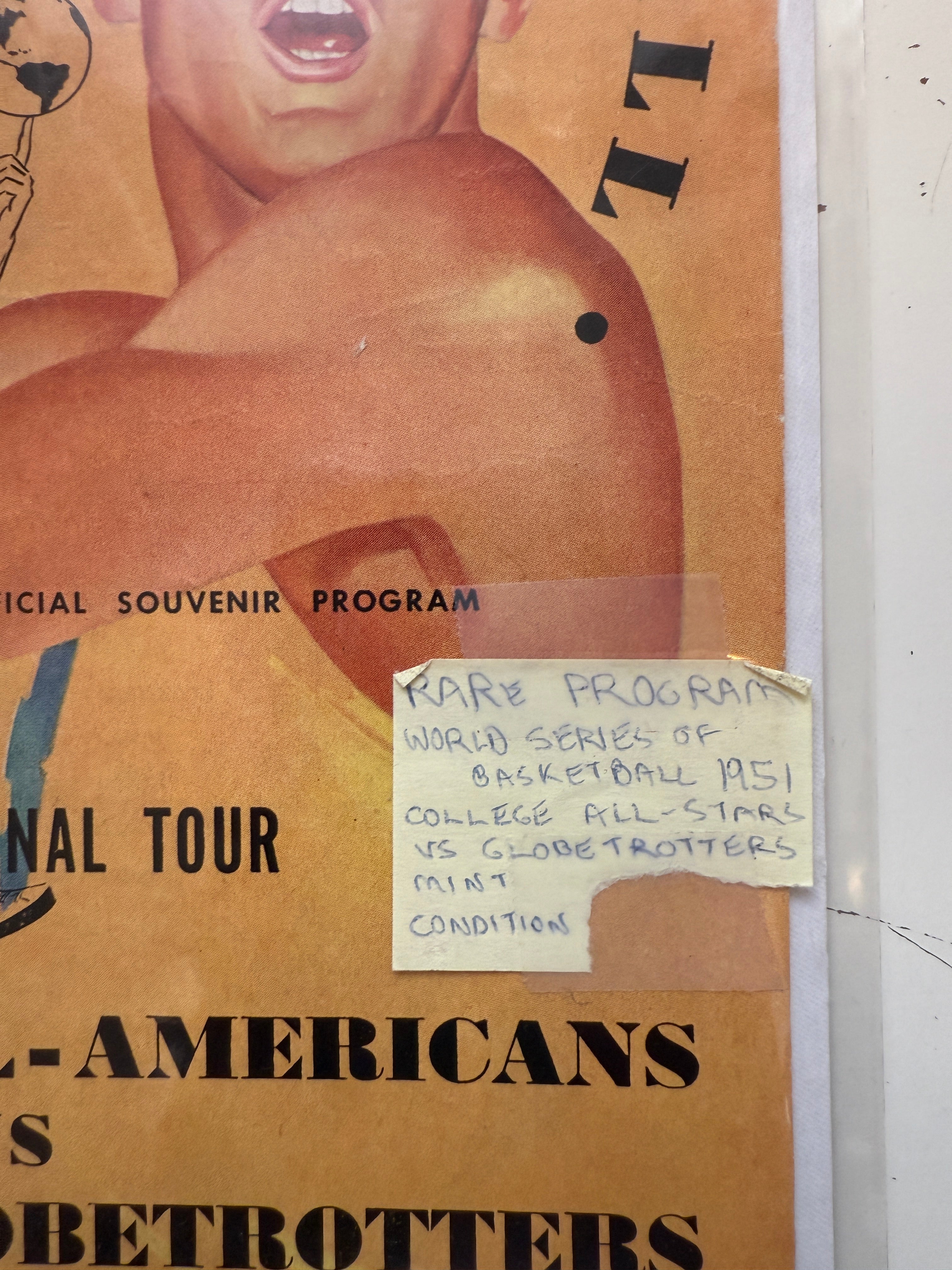 World Series of basketball 1951 program Harlem Globetrotters versus All-Stars