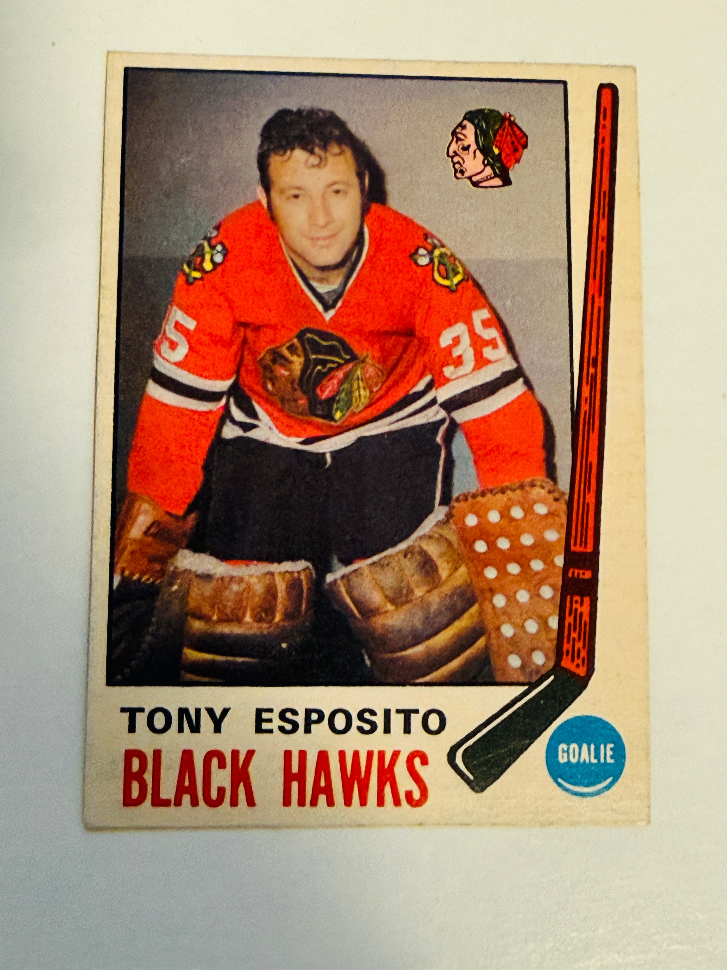 Tony Esposito, NHL legend high grade condition Opc rookie hockey card 1969