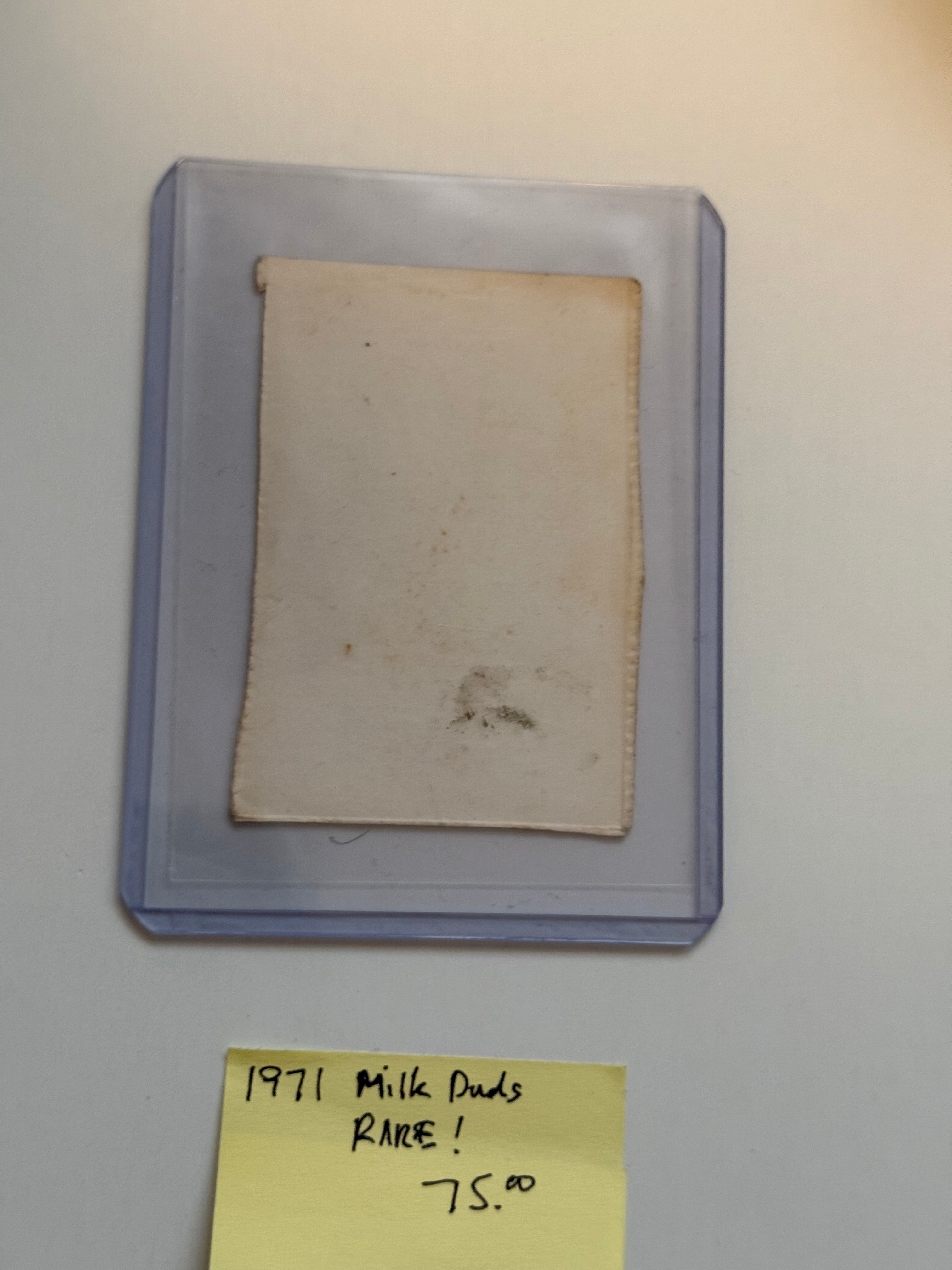 Jim Palmer Milk Duds rare vintage baseball card 1971